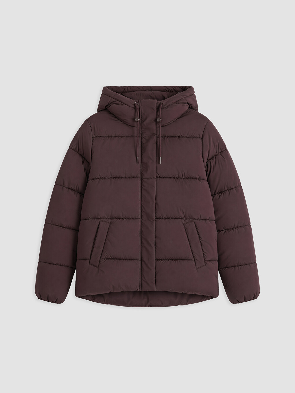 Femër Ngjyre Kumbull Pallto Puffer-4