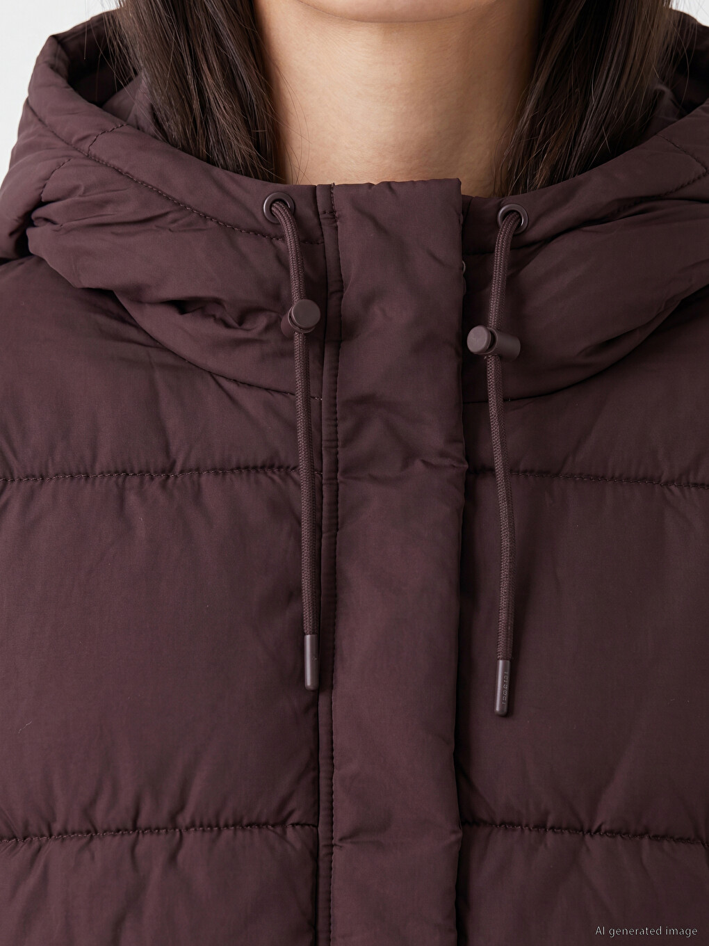 Femër Ngjyre Kumbull Pallto Puffer-2