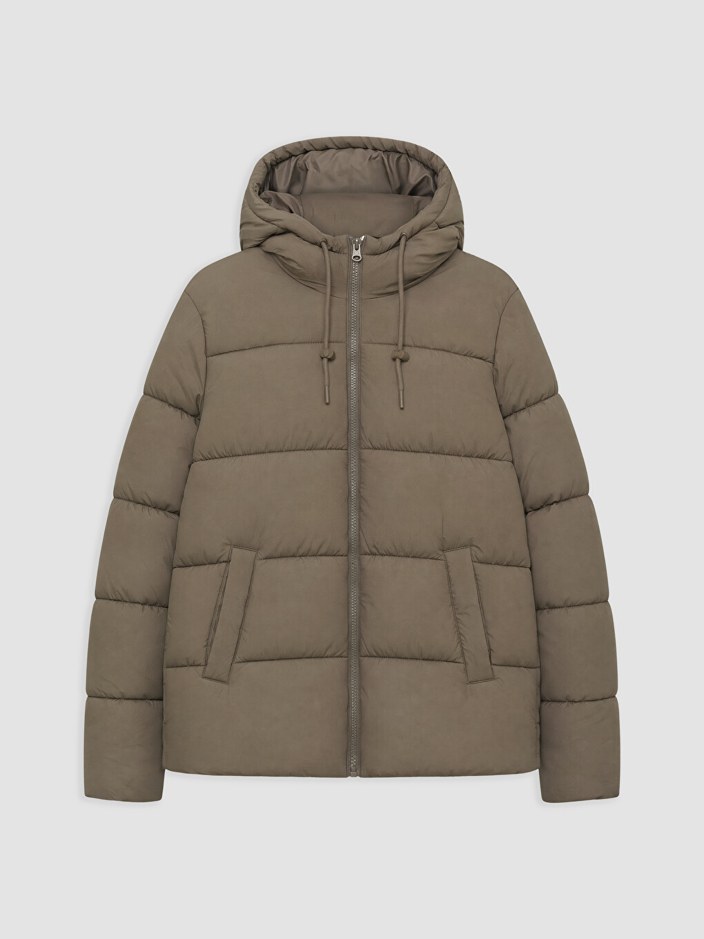 Woman Brown Puffer Coat-5