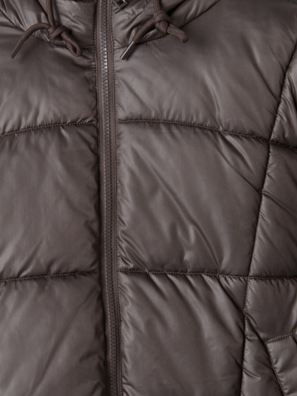Manteau Bouffant Brun Femme-6