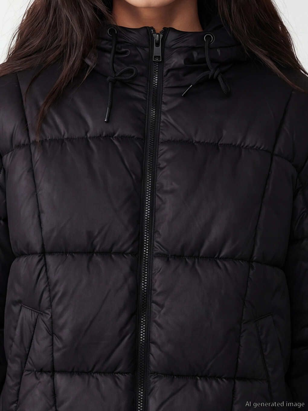 Hooded Women's Puffer Coat-3