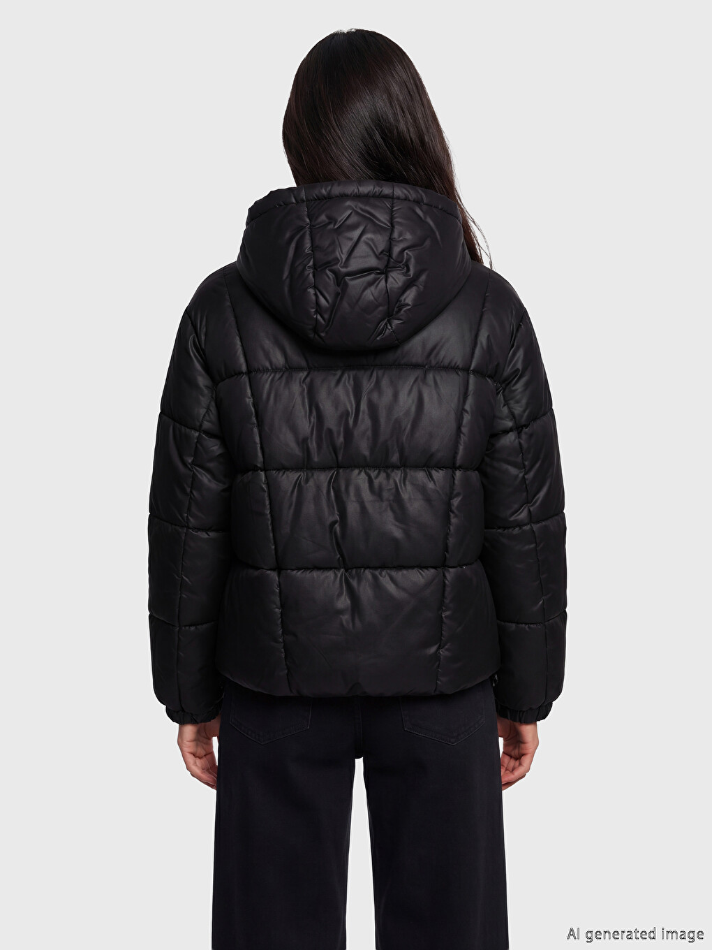 Hooded Women's Puffer Coat-4