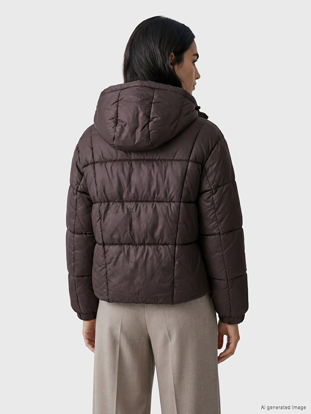 Hooded Women's Puffer Coat-4