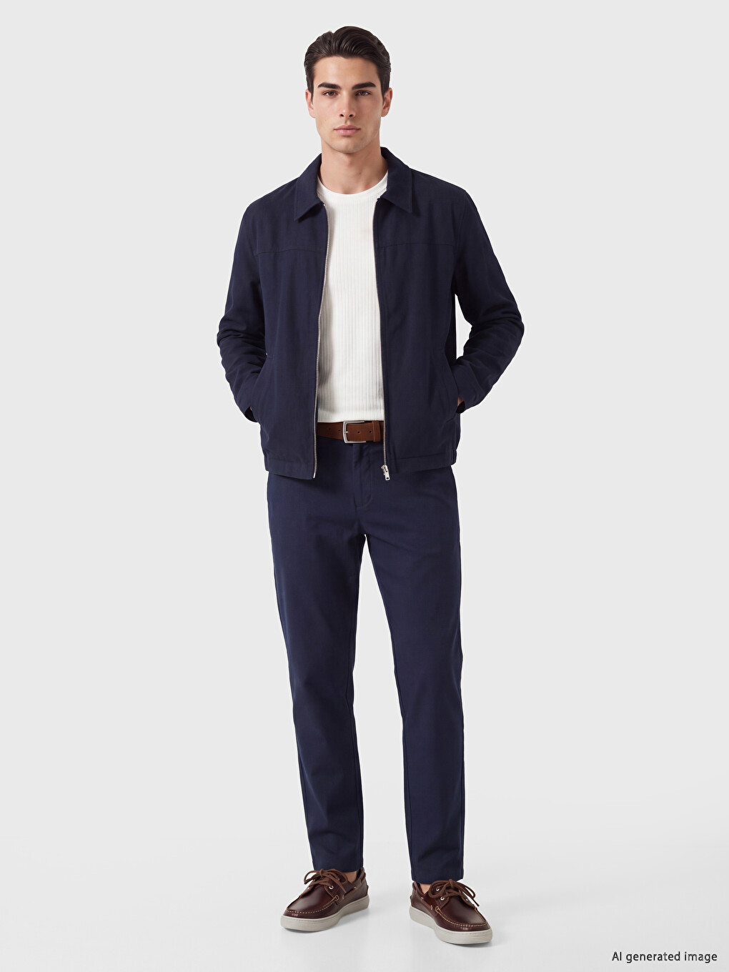 Standard Fit Shirt Collar Men's Coat-1