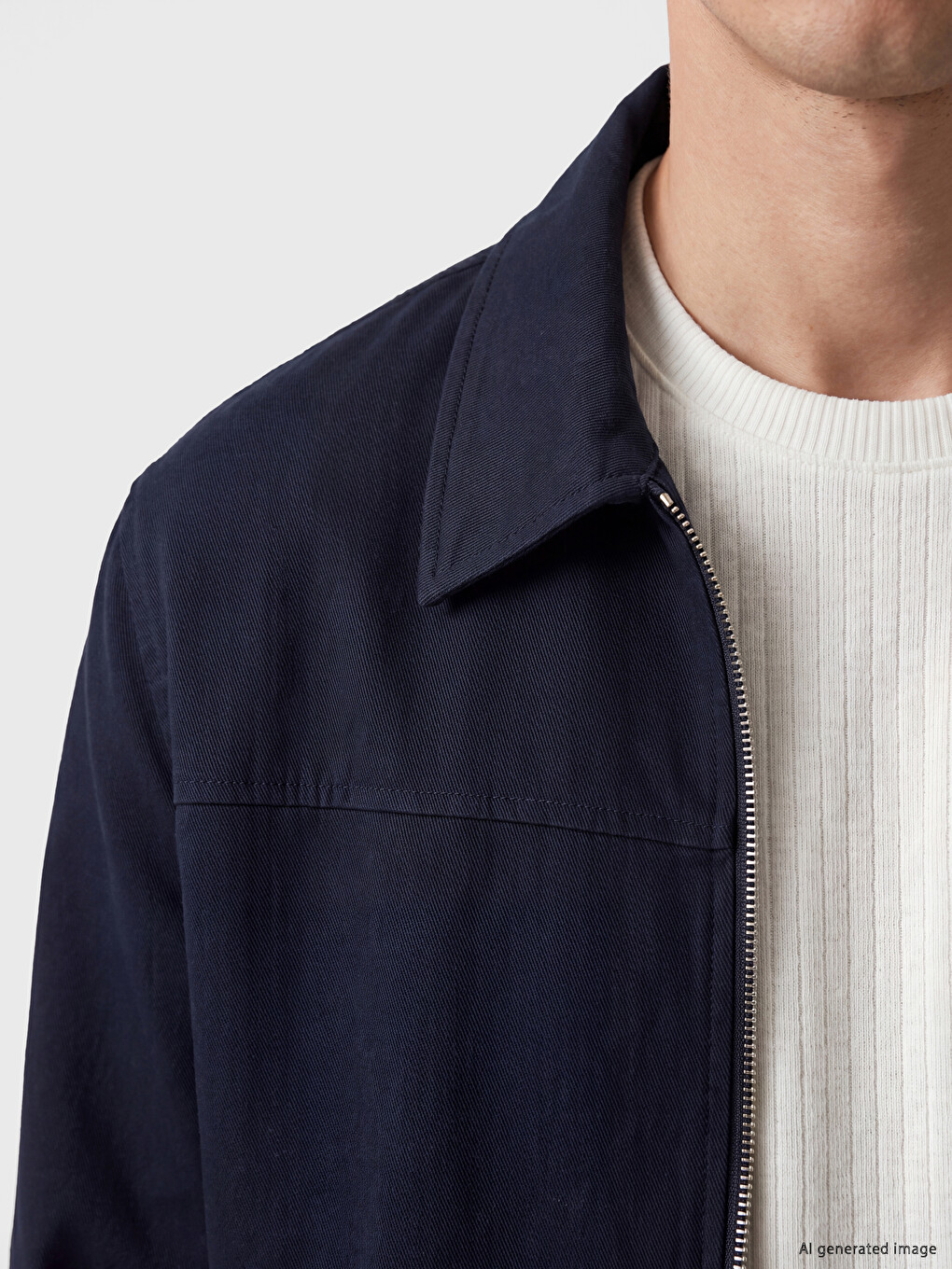 Standard Fit Shirt Collar Men's Coat-2