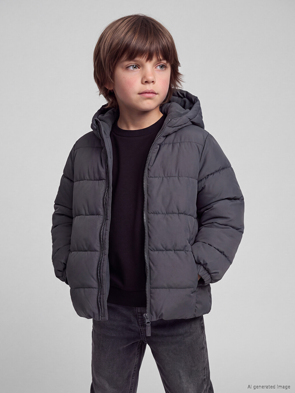 Hooded Boys' Puffer Coat