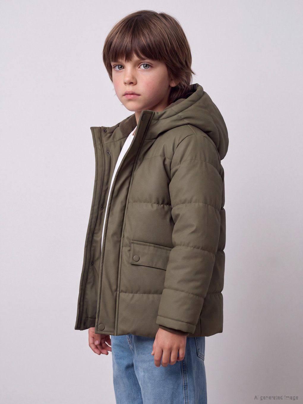Hooded Boys' Puffer Coat-1