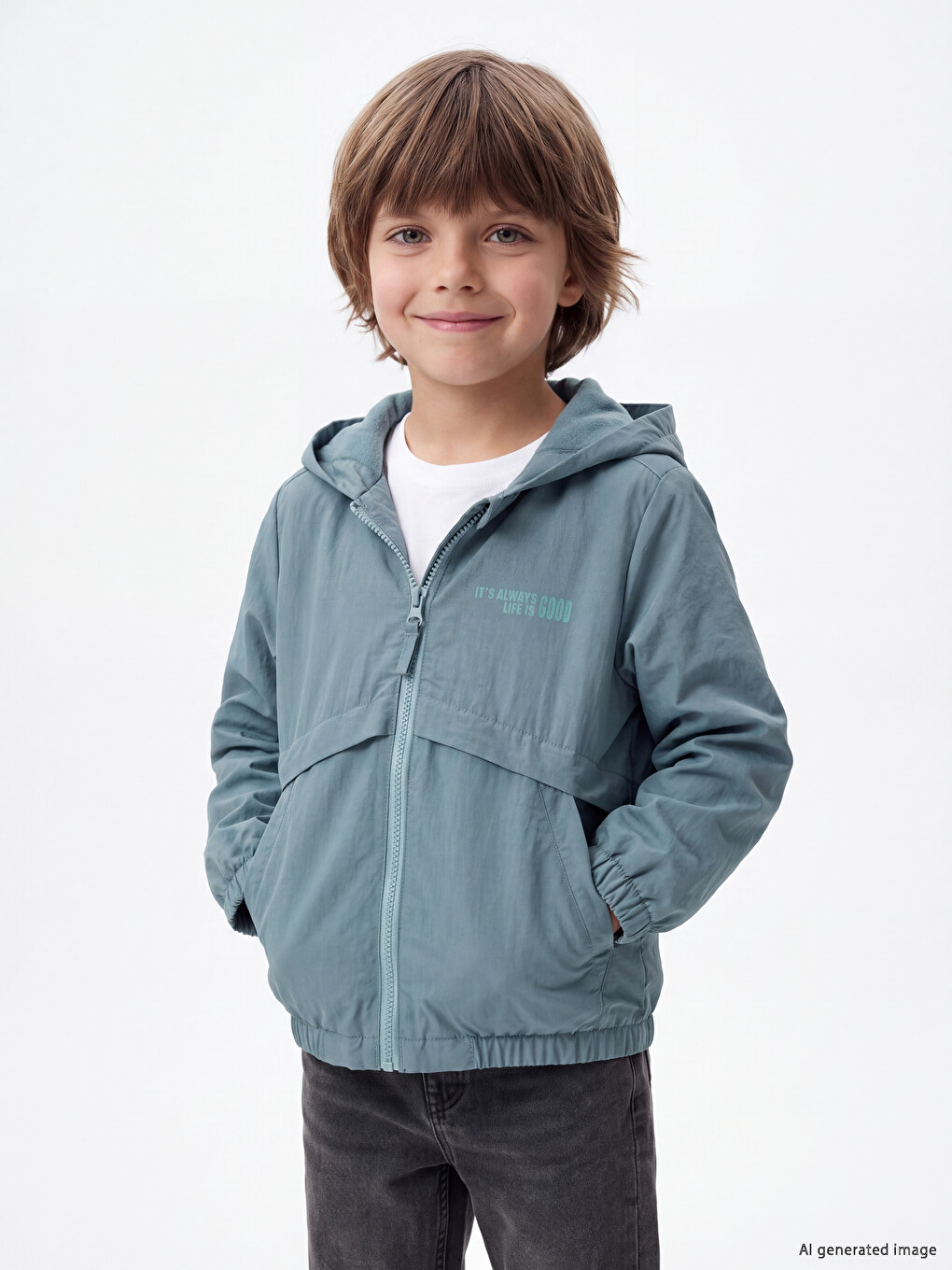 Hooded Boys' Raincoat