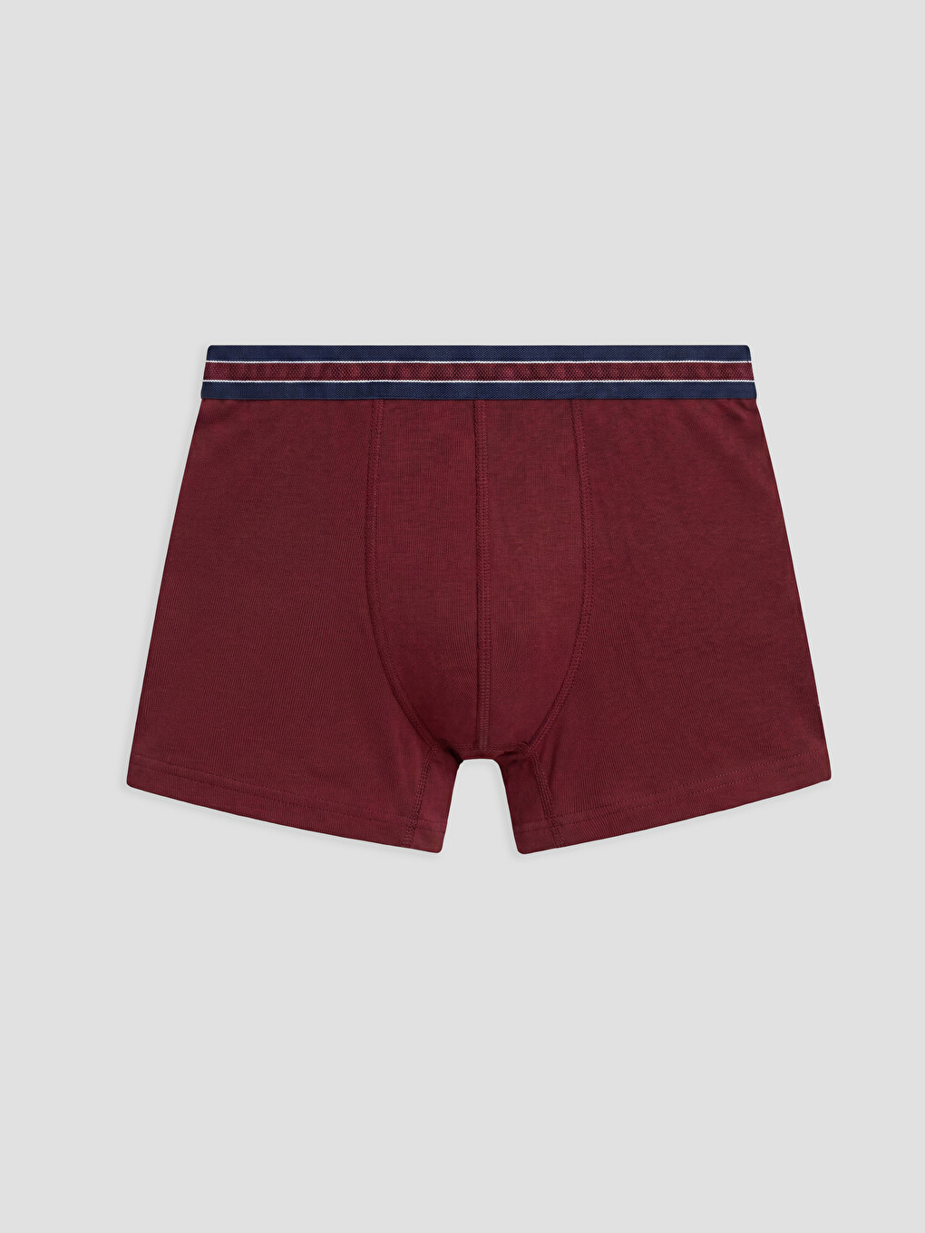 Bordo Pamuklu Esnek Erkek Boxer