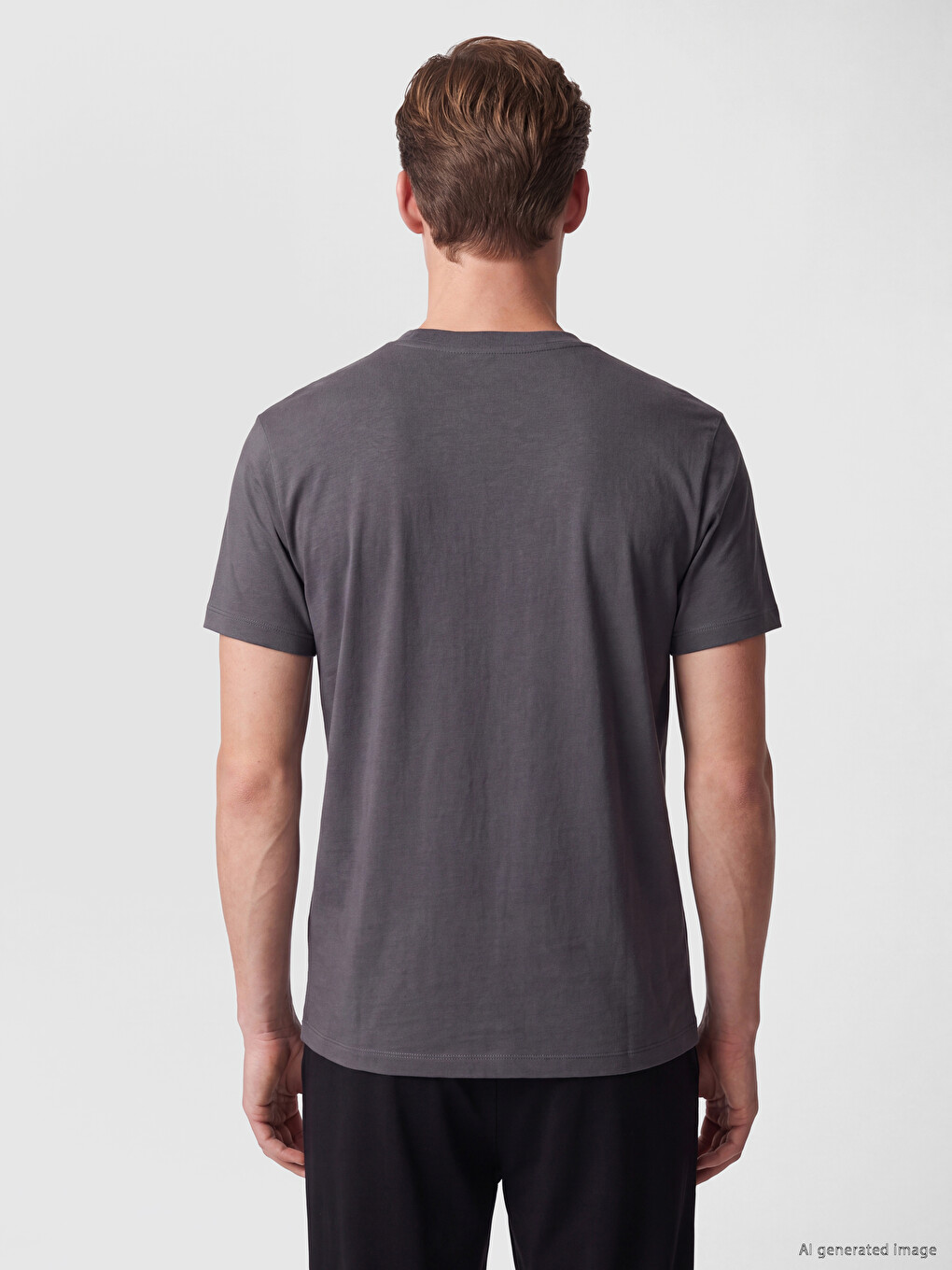 Mashkull Gri T-shirt-3