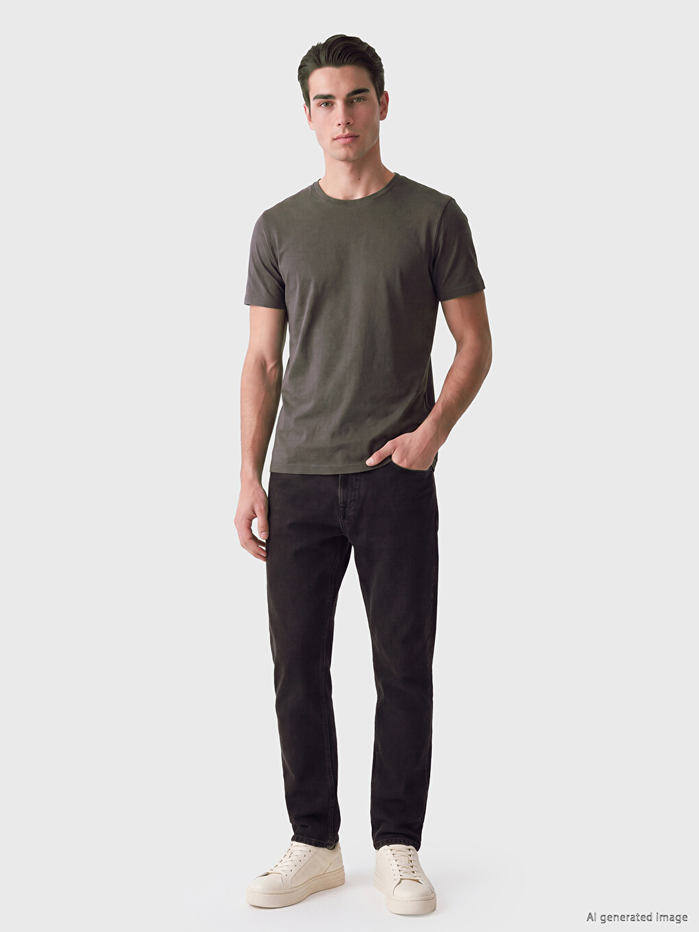 Man Khaki T-shirt-1