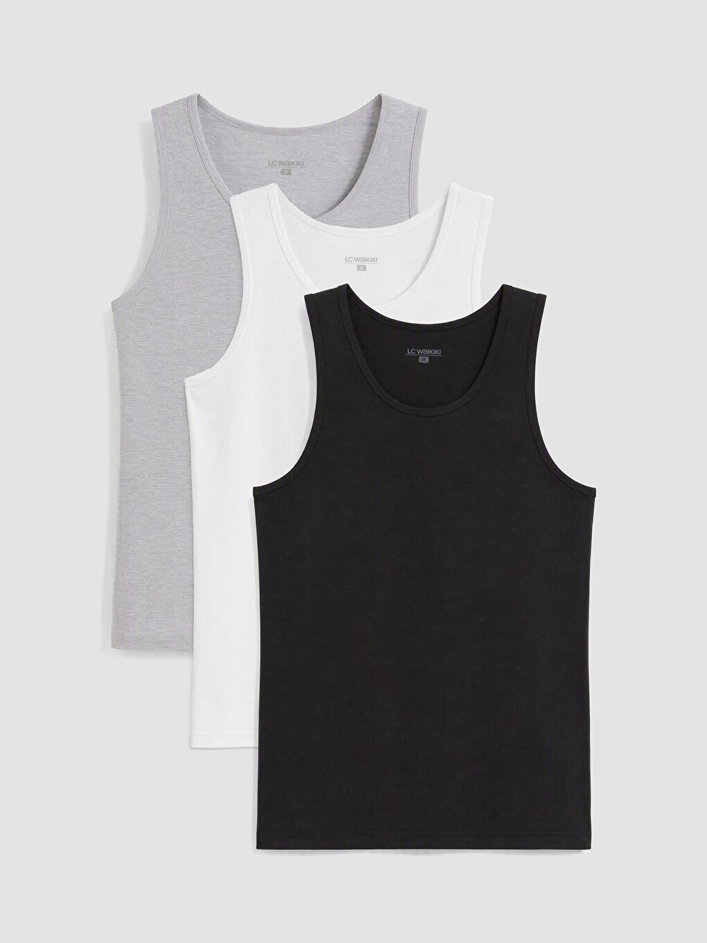 U Neck Jersey Men's Vest 3-packs