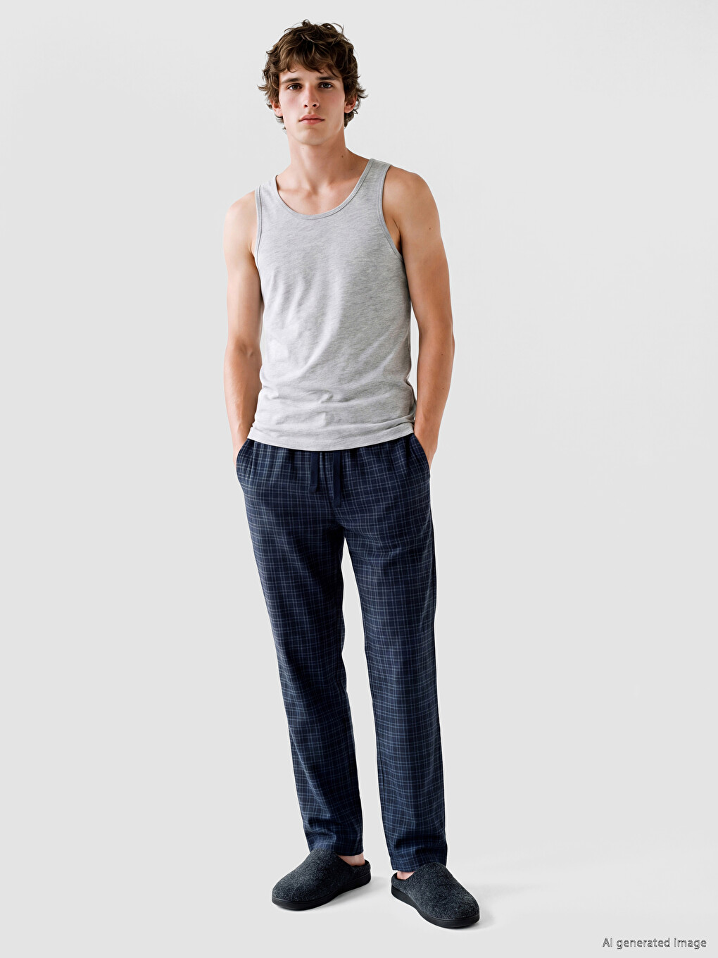 U Neck Jersey Men's Vest 3-packs-4