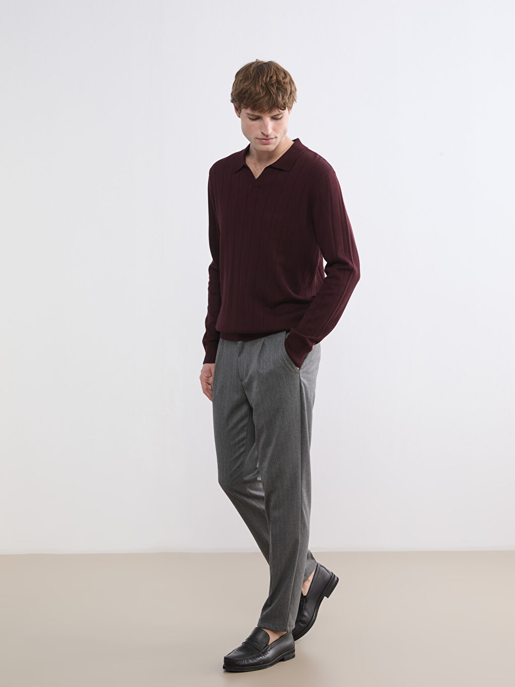 كنزة صوفية بوردو رجل-1