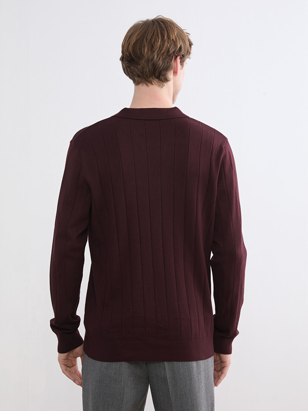 كنزة صوفية بوردو رجل-3