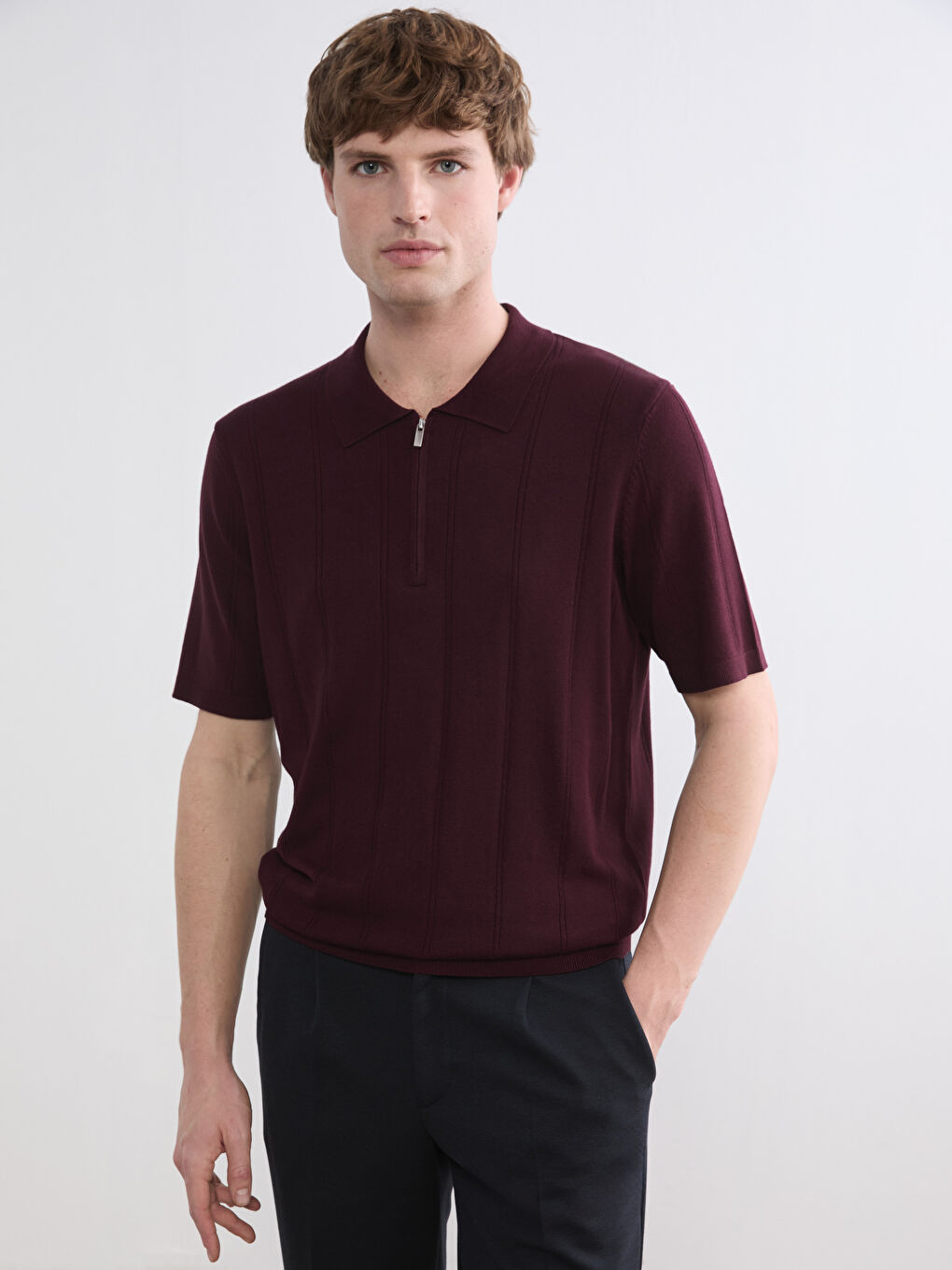 Pull-over ROUGE BORDEAUX Homme