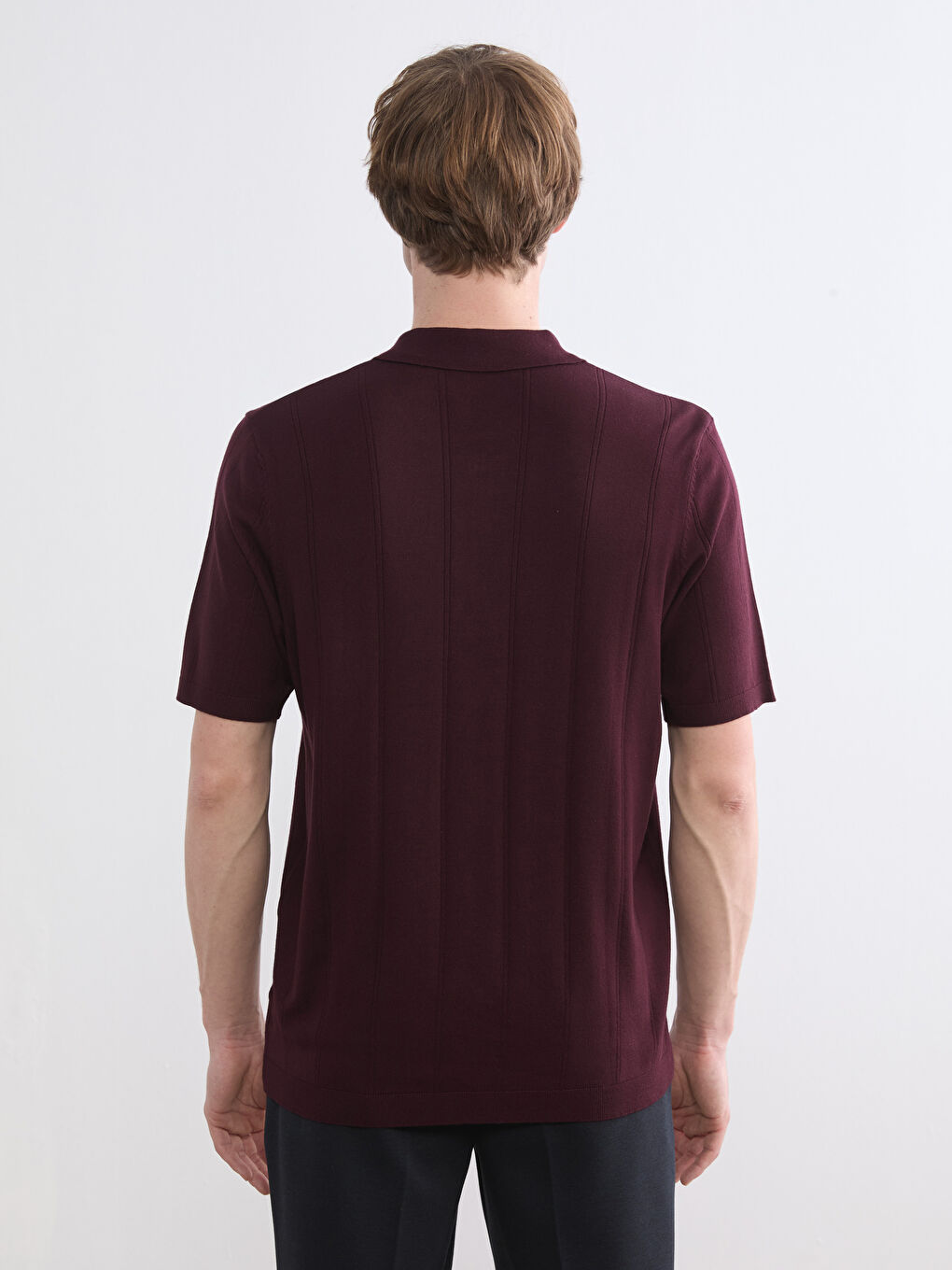 Pull-over ROUGE BORDEAUX Homme-3