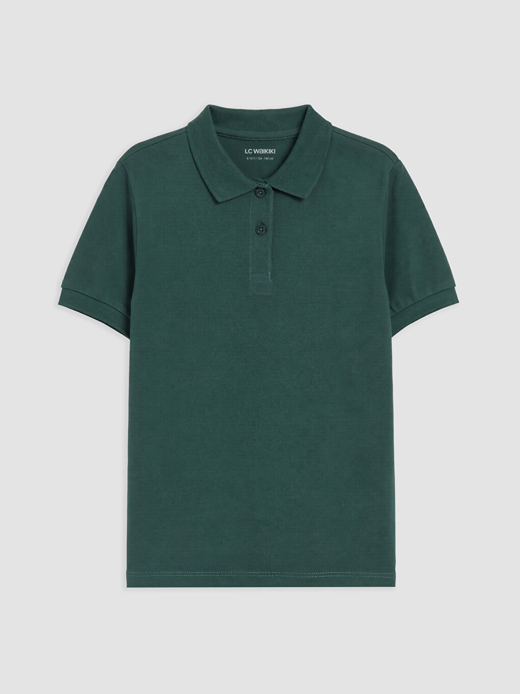 Yeşil Polo Yaka Kız Çocuk Pike Tişört