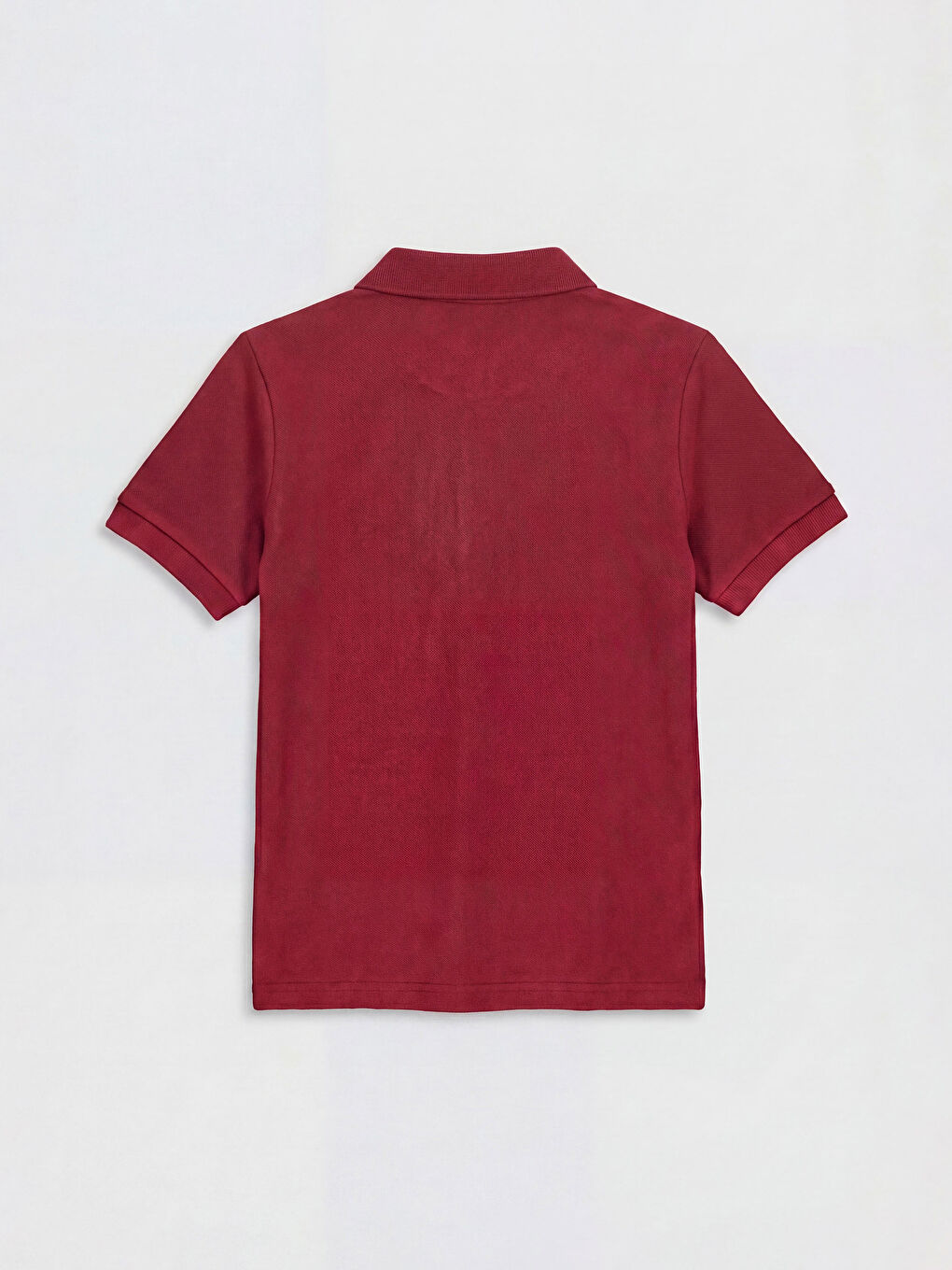 Bordo Polo Yaka Kız Çocuk Pike Tişört-1
