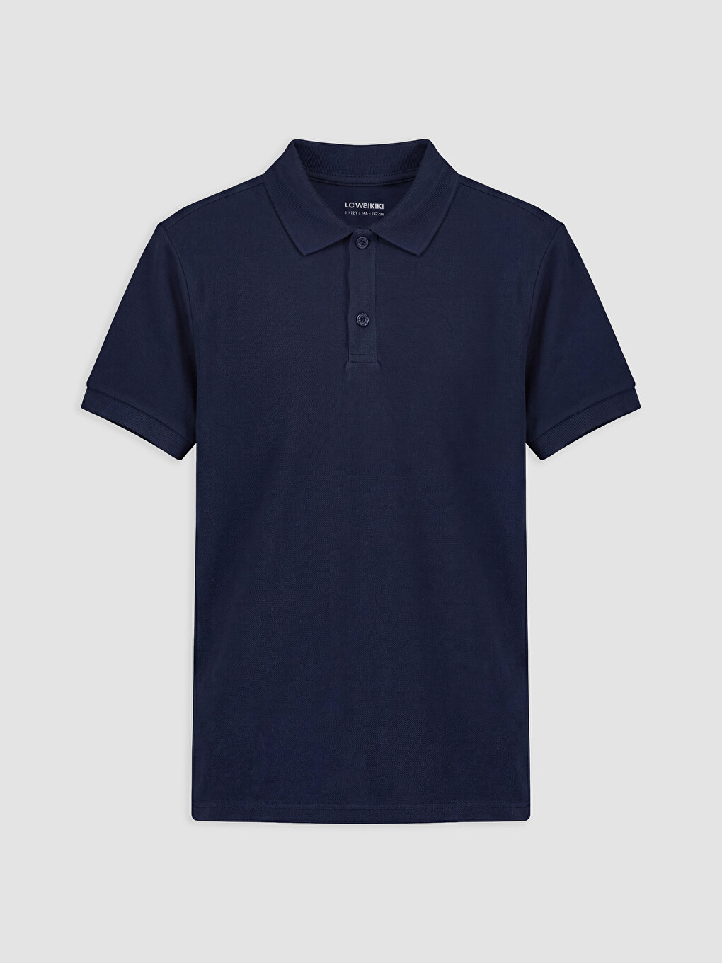 Polo Collar Girls' Pique T-shirt-1