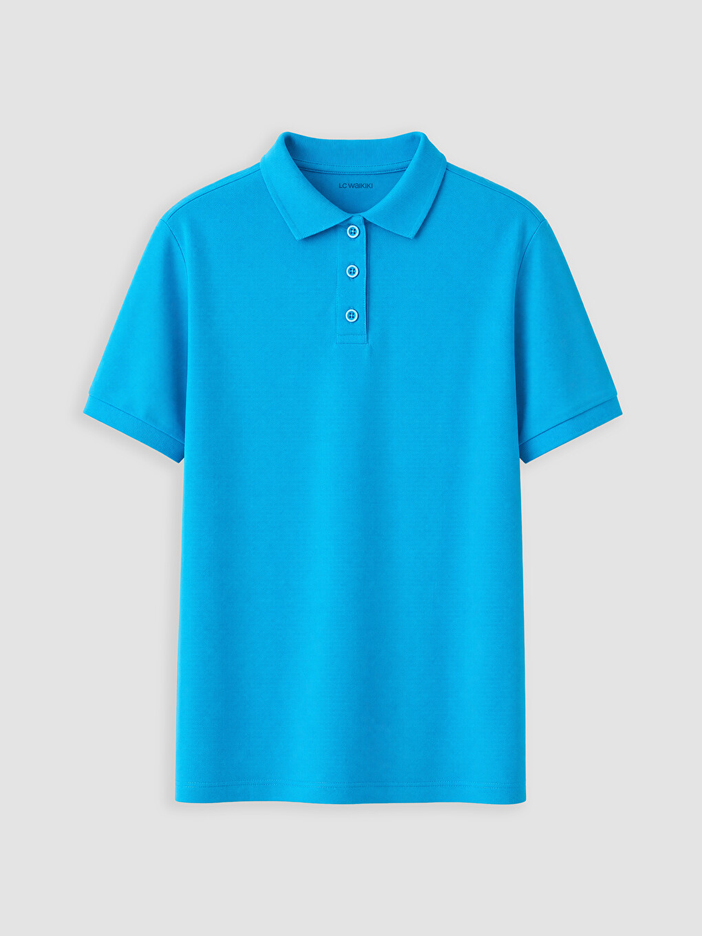 Polo Collar Girls' Pique T-shirt-1