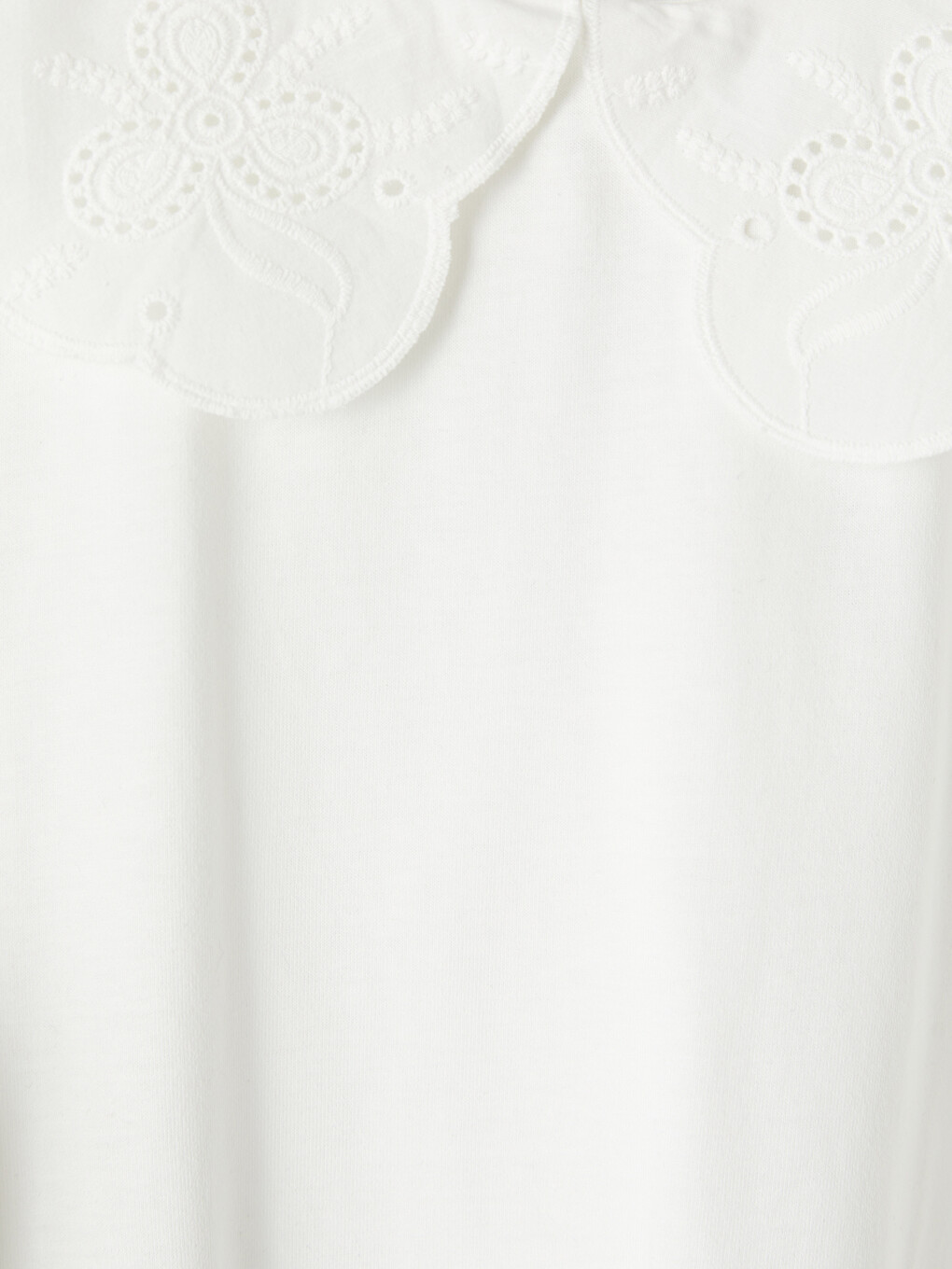 Peter Pan Collar Embroidered Girls' T-shirt-2