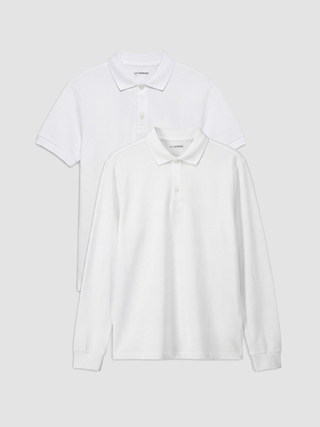 Polo Collar Girls' 2 Pack Pique T-shirt-2