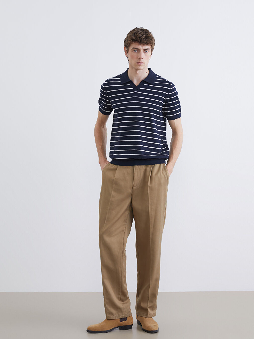 Мужчины Синий Свитер-2