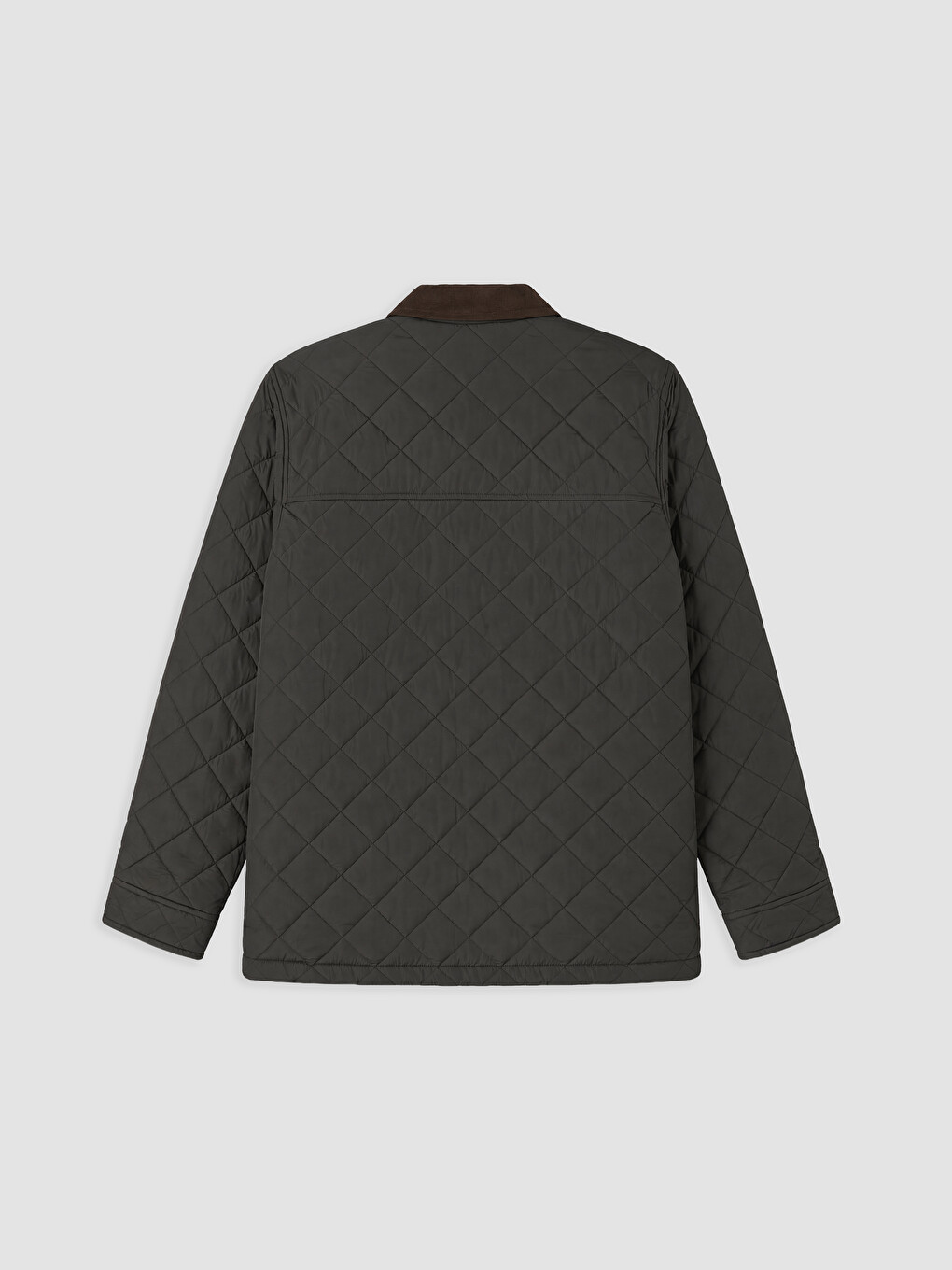 Haki Regular Fit Kadife Yaka Erkek Şişme Mont-5