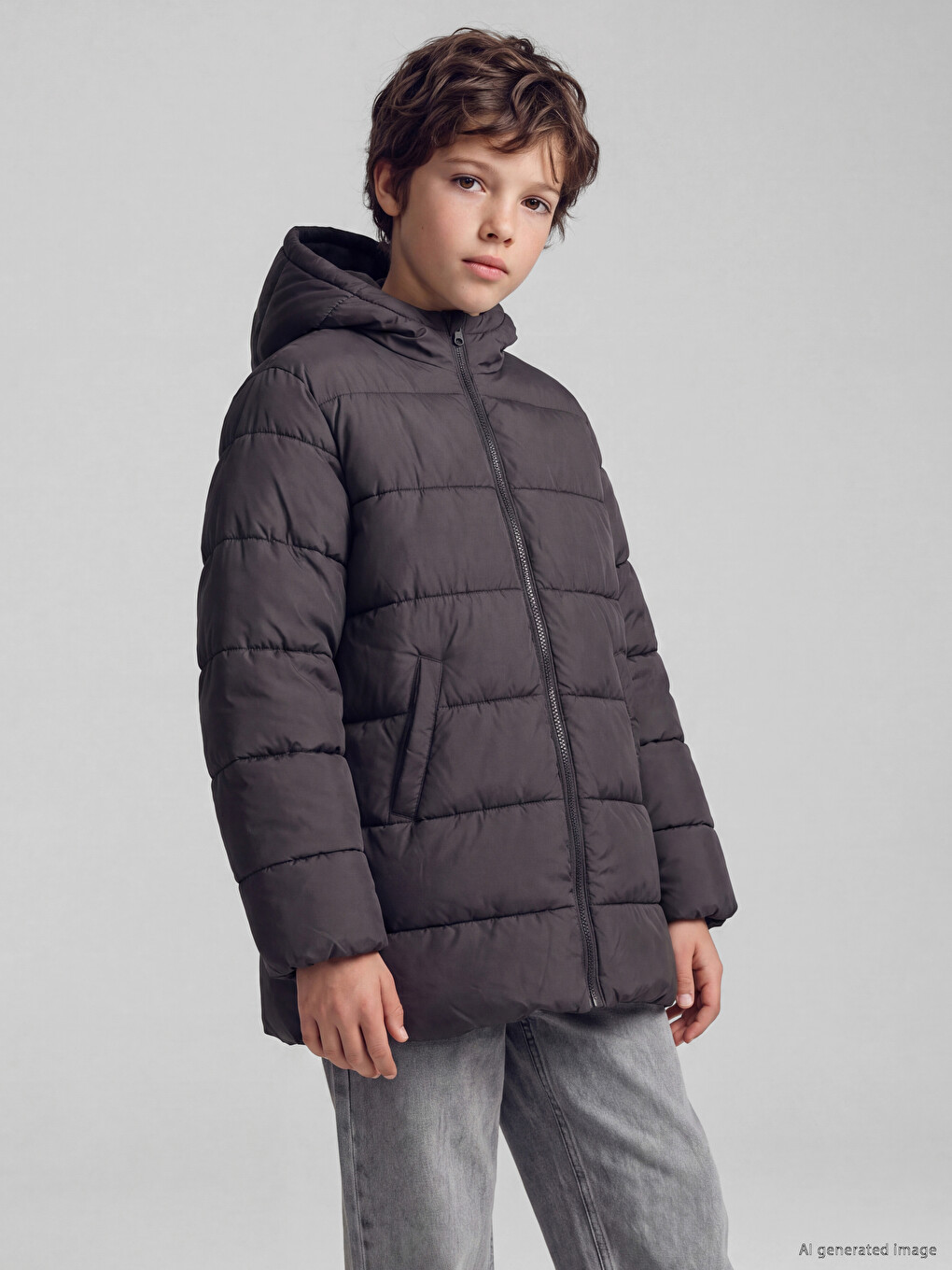 Hooded Boys' Puffer Coat
