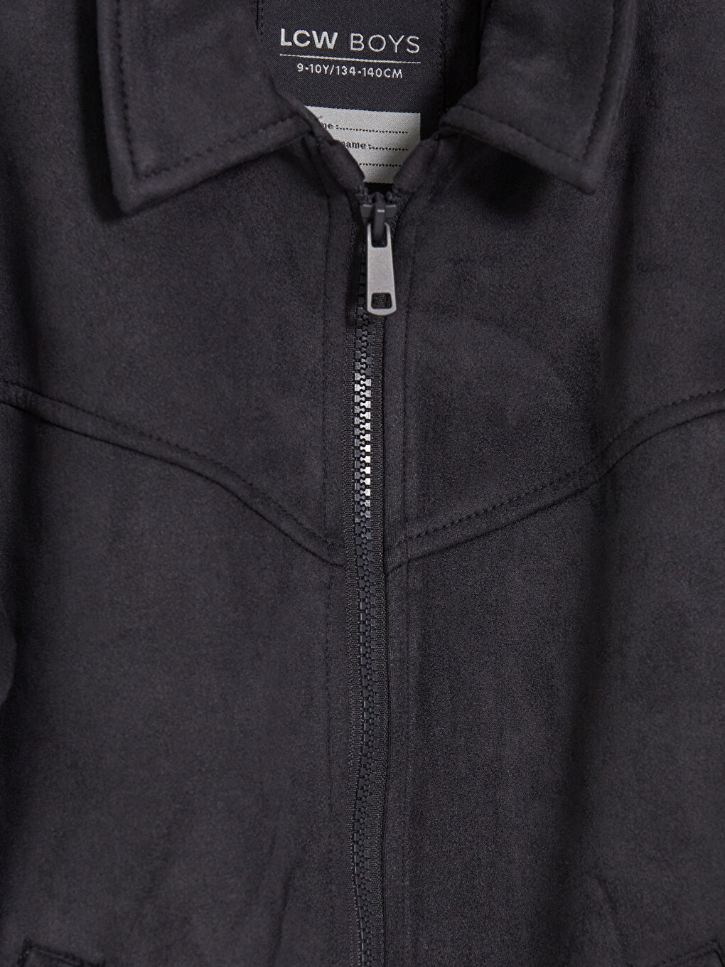 Boy Grey Faux Leather Coat-1