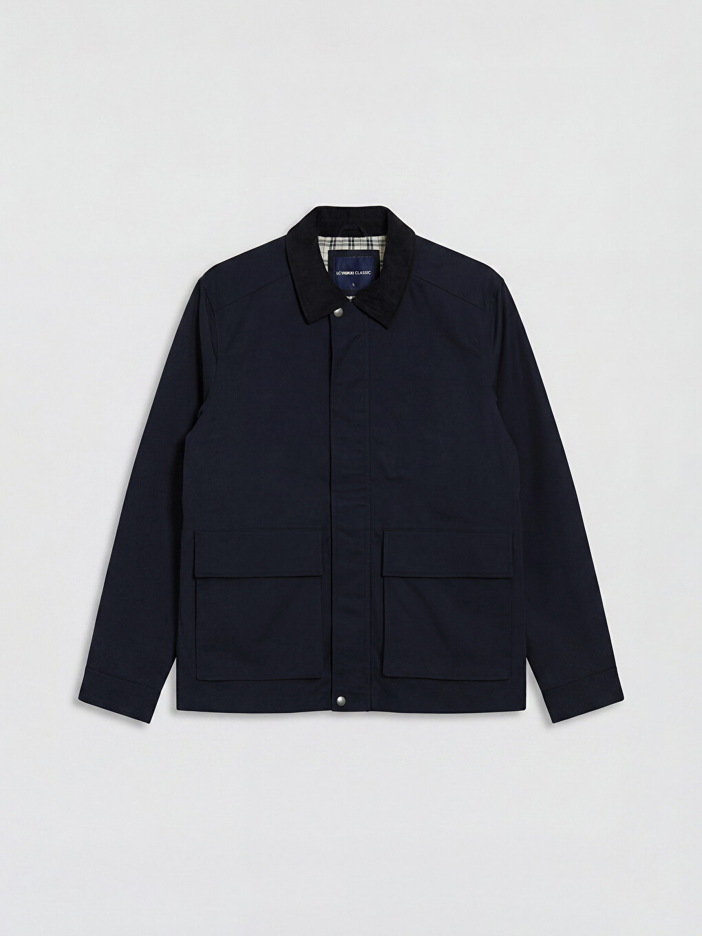 Lacivert Regular Fit Kadife Yaka Erkek Ceket-5