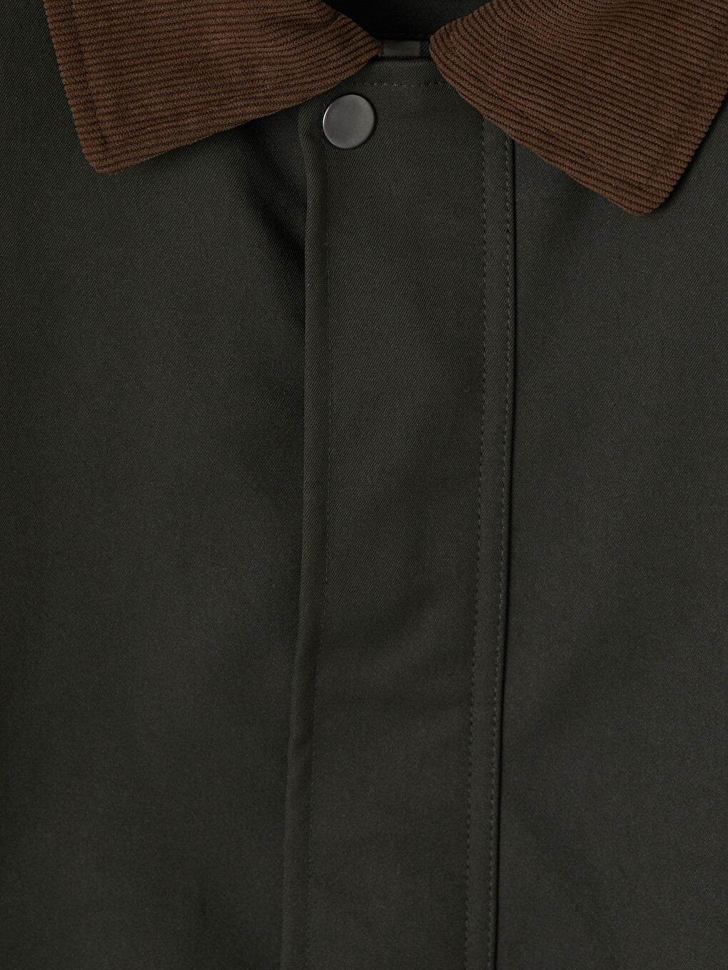 Haki Regular Fit Kadife Yaka Erkek Ceket-1