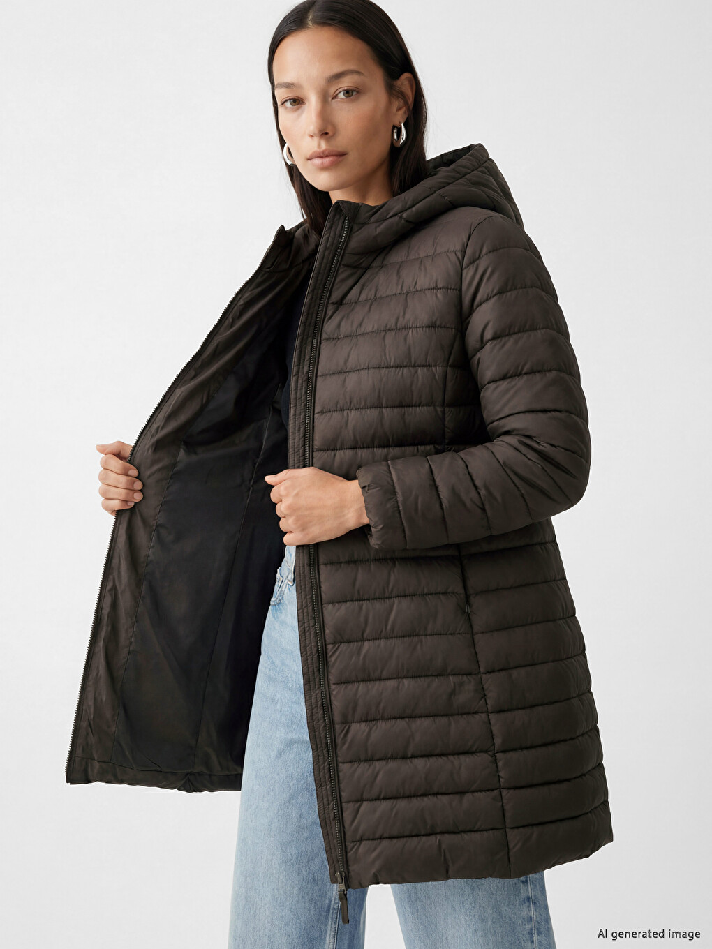 Hooded Women's Puffer Coat-2