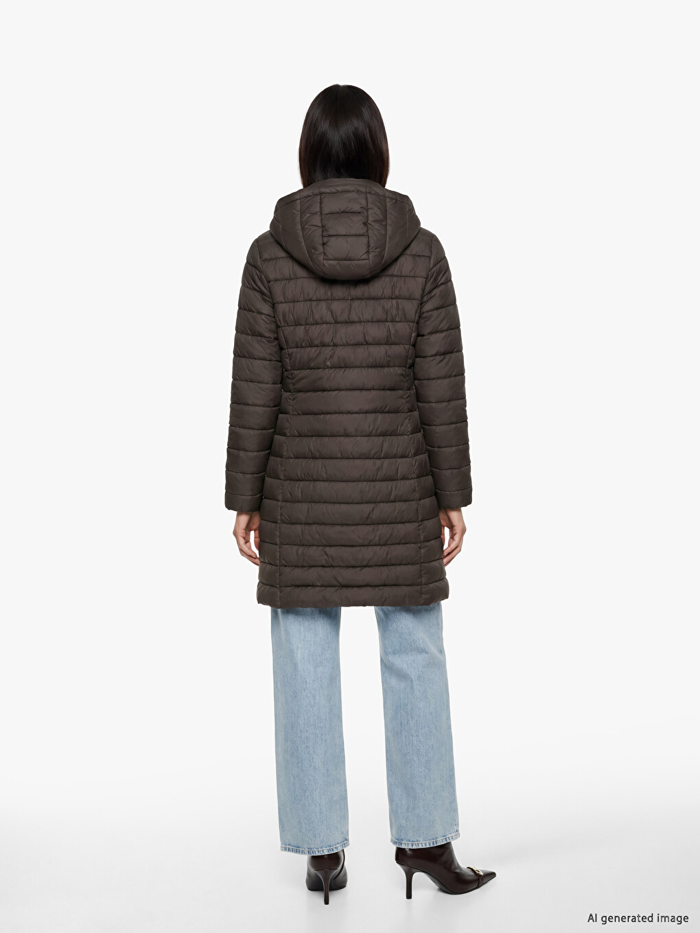 Hooded Women's Puffer Coat-4