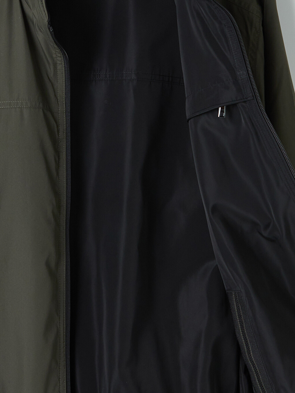 Regular Fit Mock Neck Men's Coat-9