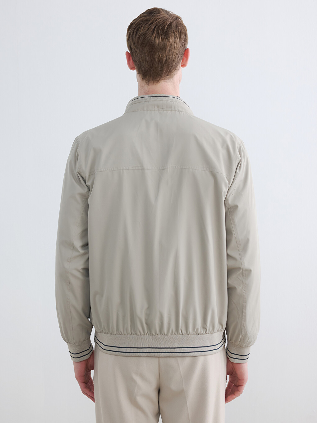 Regular Fit Mock Neck Men's Coat-5