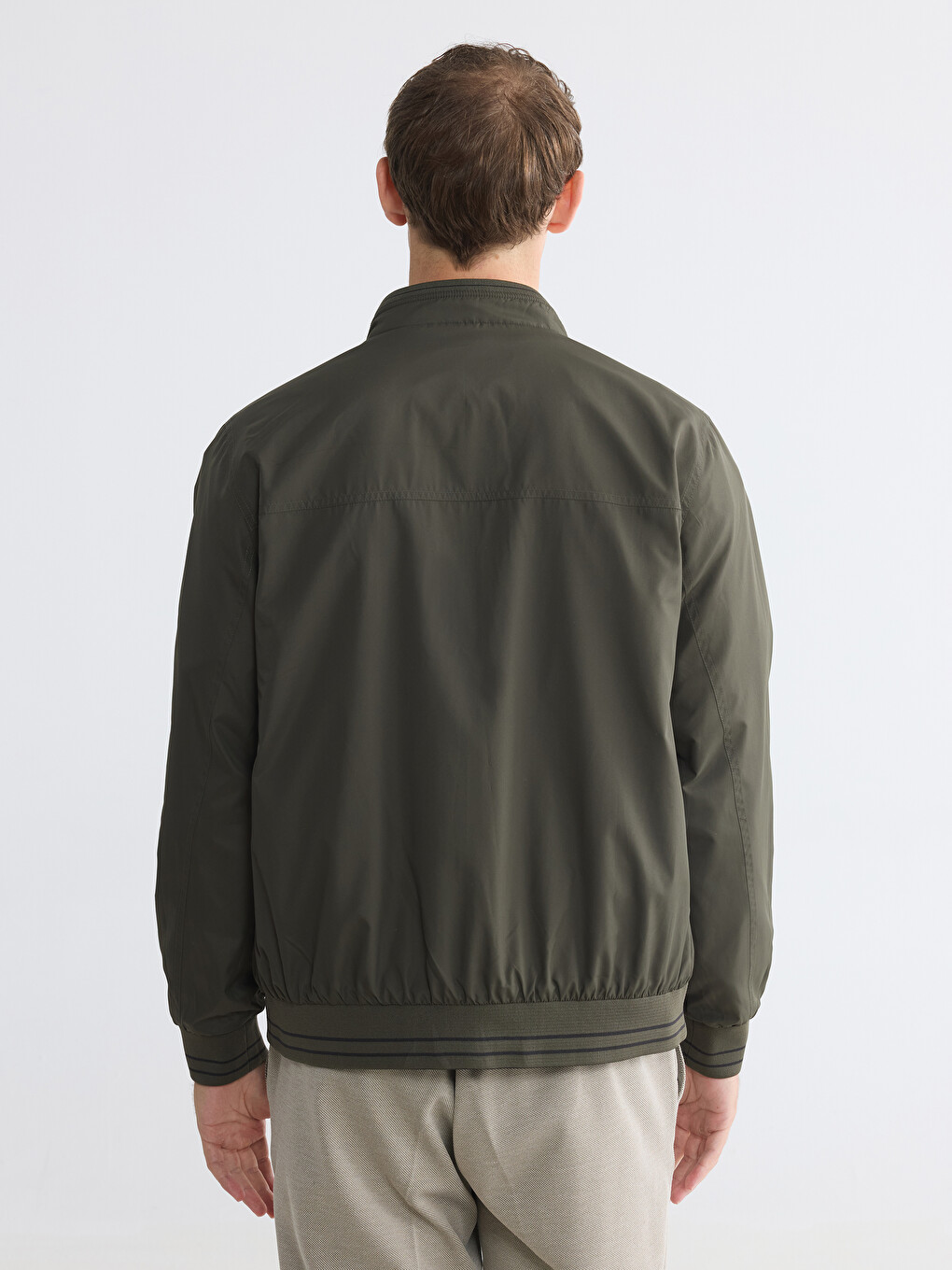 Regular Fit Mock Neck Men's Coat-3
