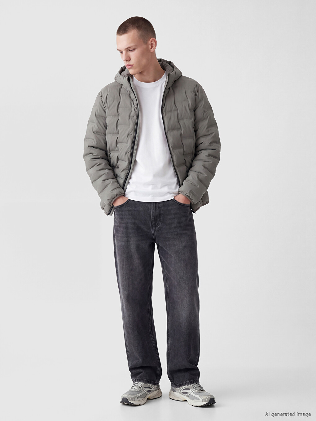 Slim Fit Hooded Men's Coat-1