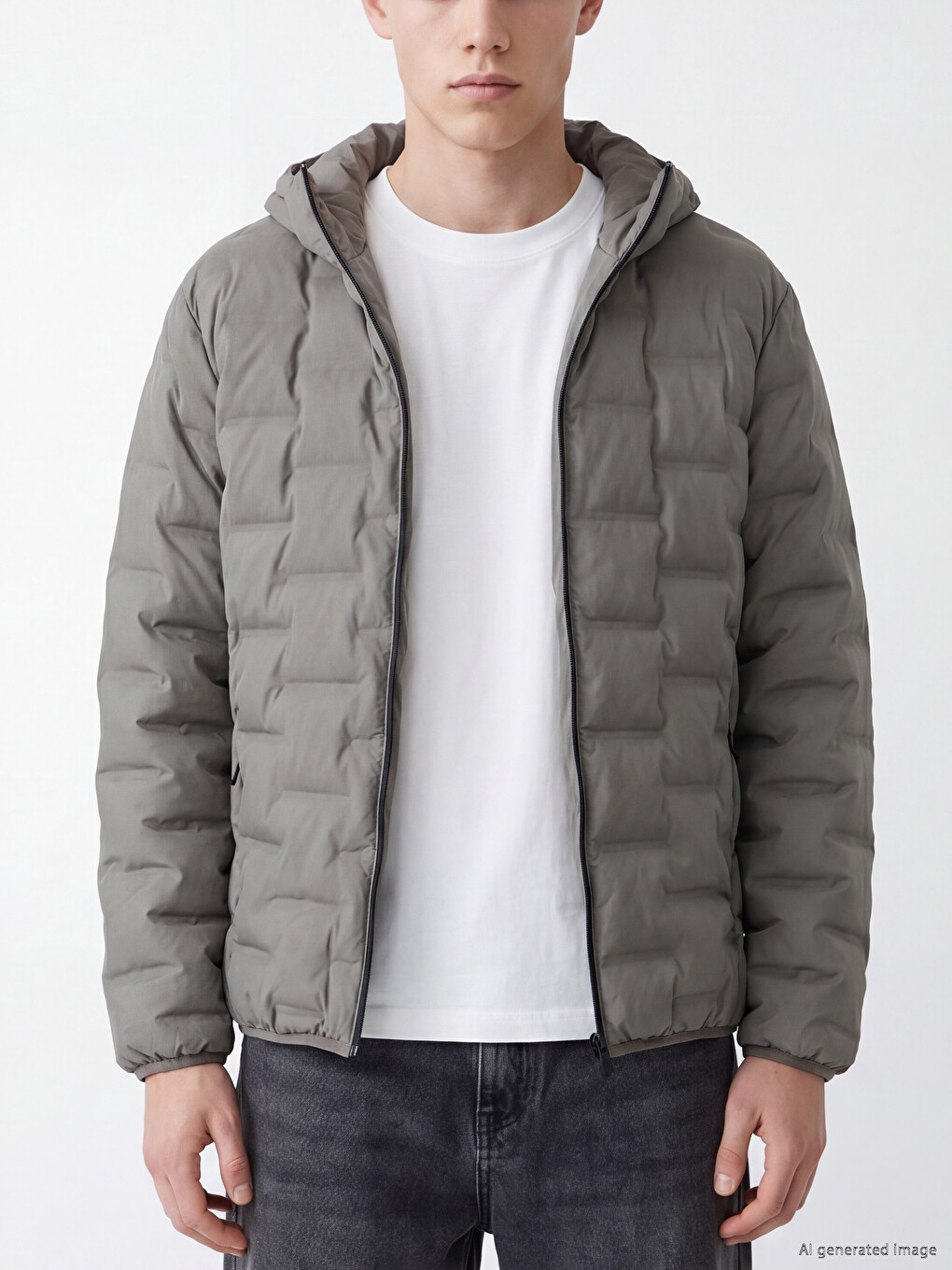 Slim Fit Hooded Men's Coat-3