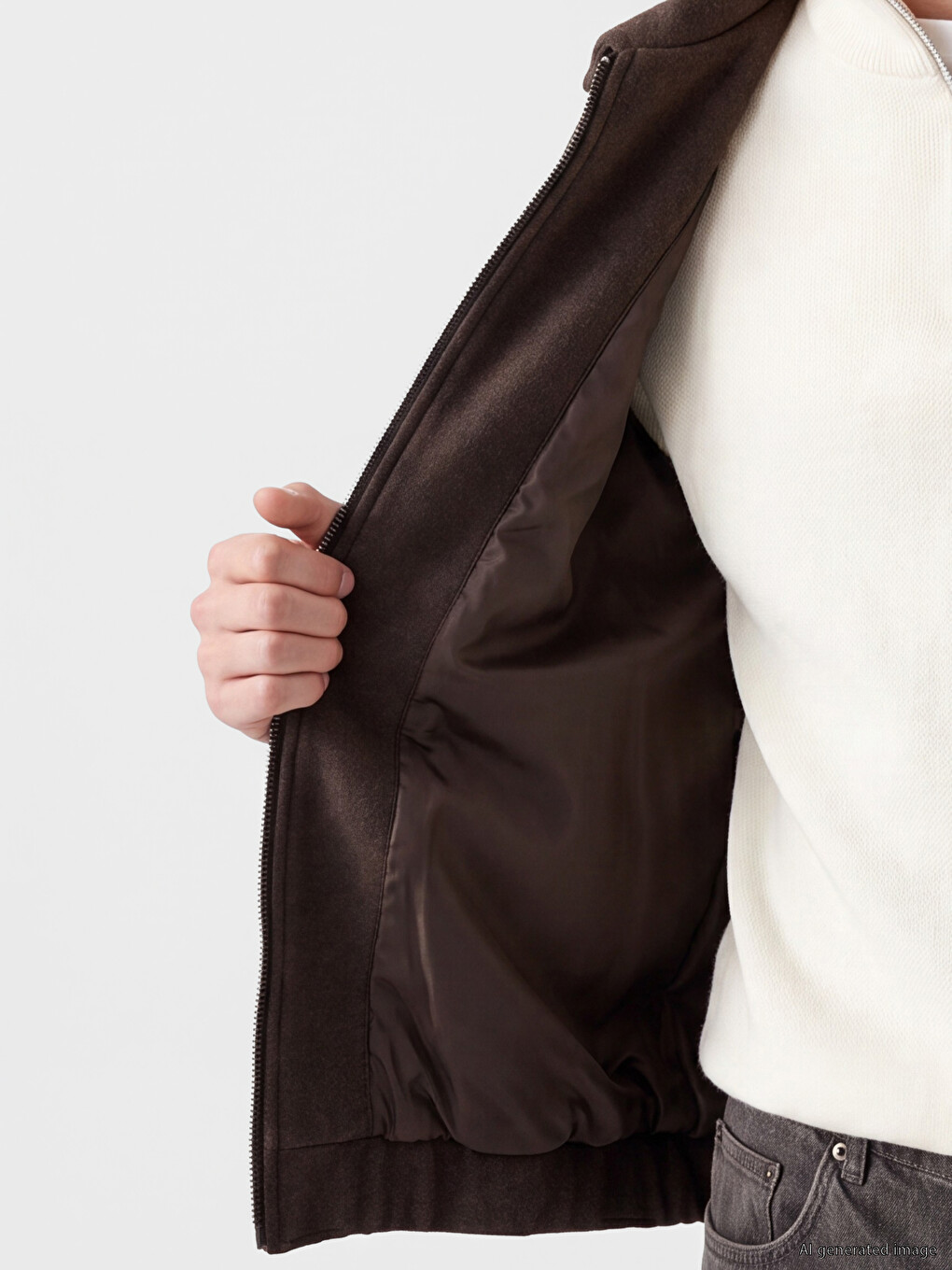 Relaxed Fit Shirt Collar Men's Coat-3