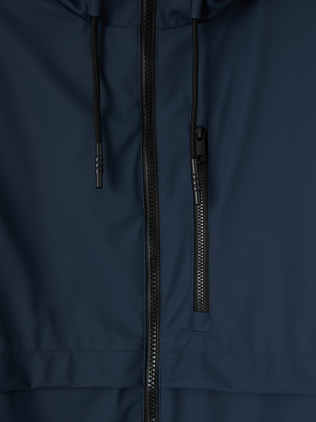 Lacivert Regular Fit Kapüşonlu Erkek Yağmurluk-7