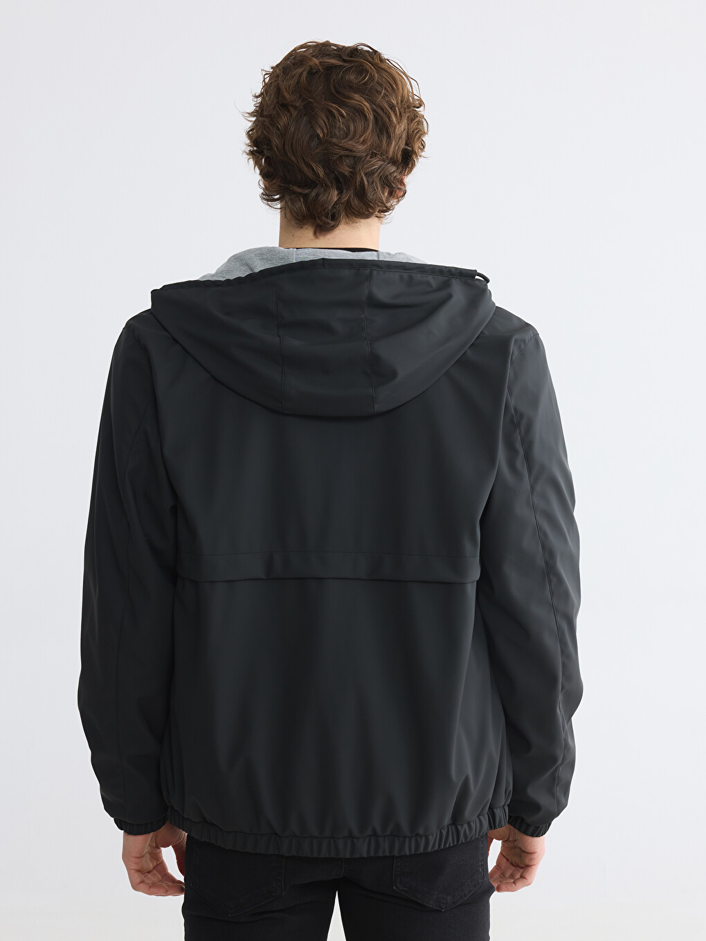 Regular Fit Hooded Men's Raincoat-4