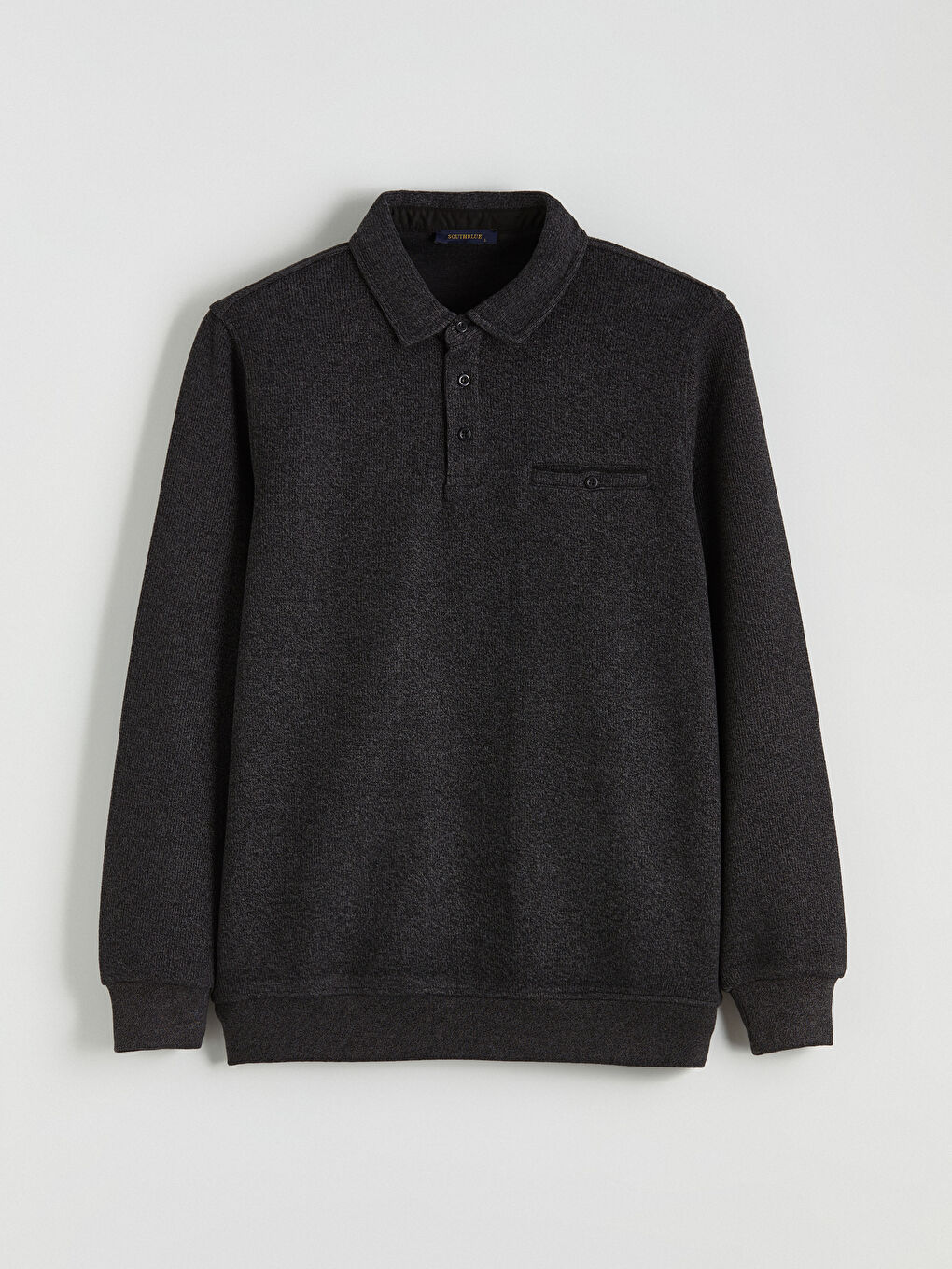 Antrasit Polo Yaka Erkek Sweatshirt-4