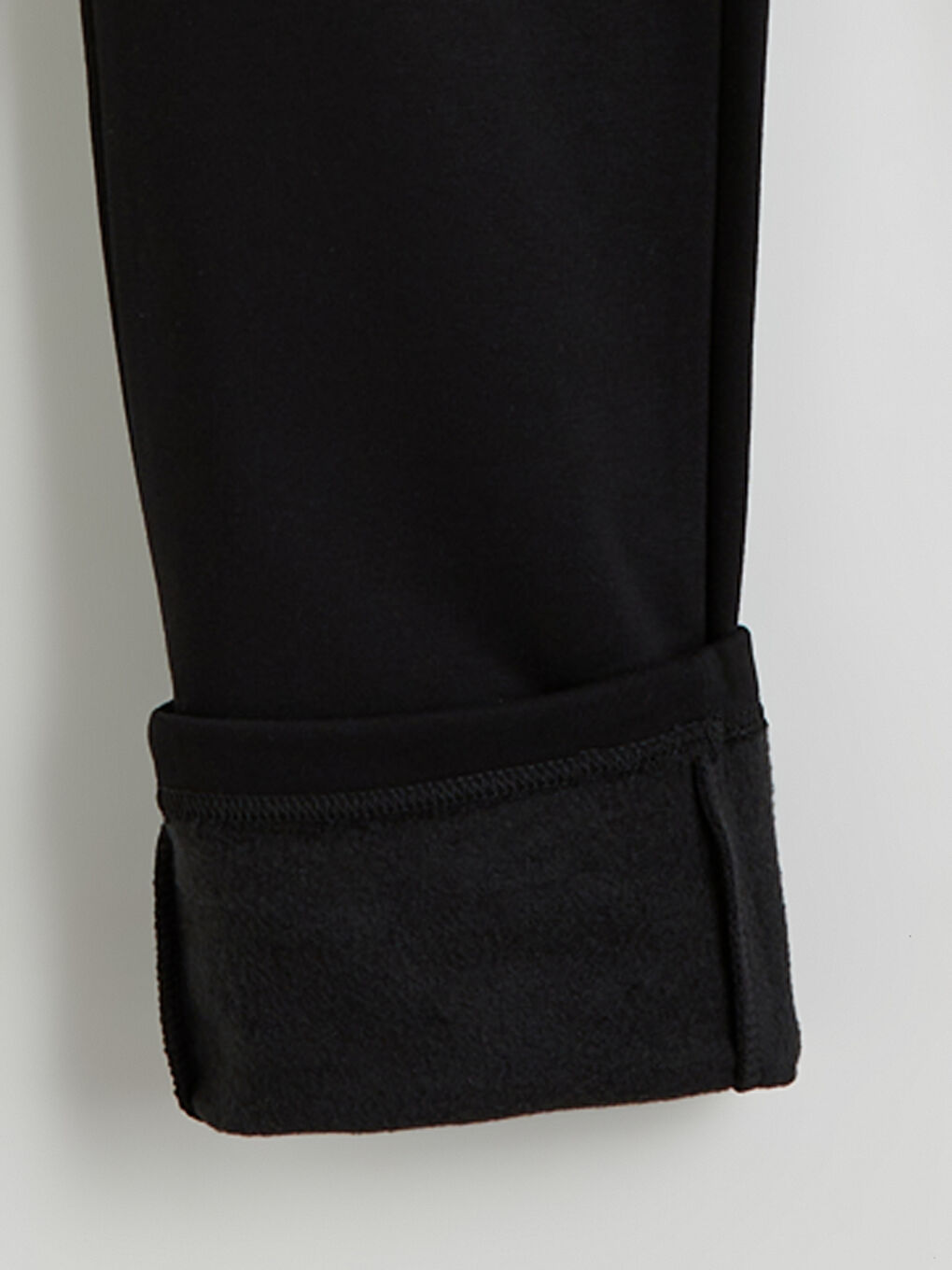 Siyah Standart Kalıp Erkek Kalın Eşofman Altı-5