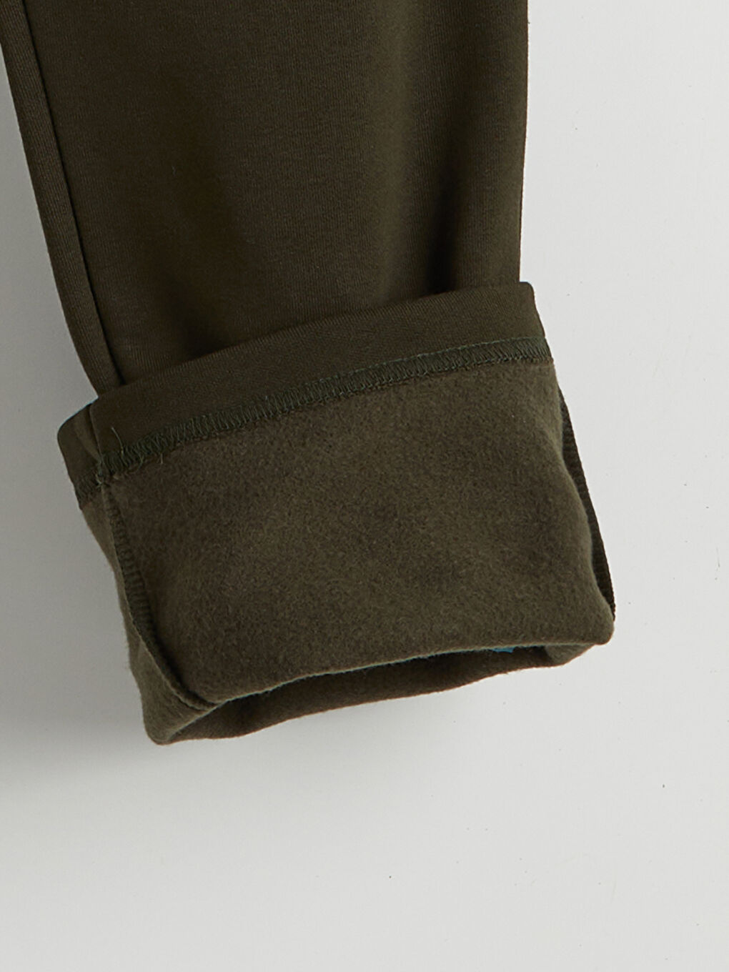 Haki Standart Kalıp Erkek Kalın Eşofman Altı-6