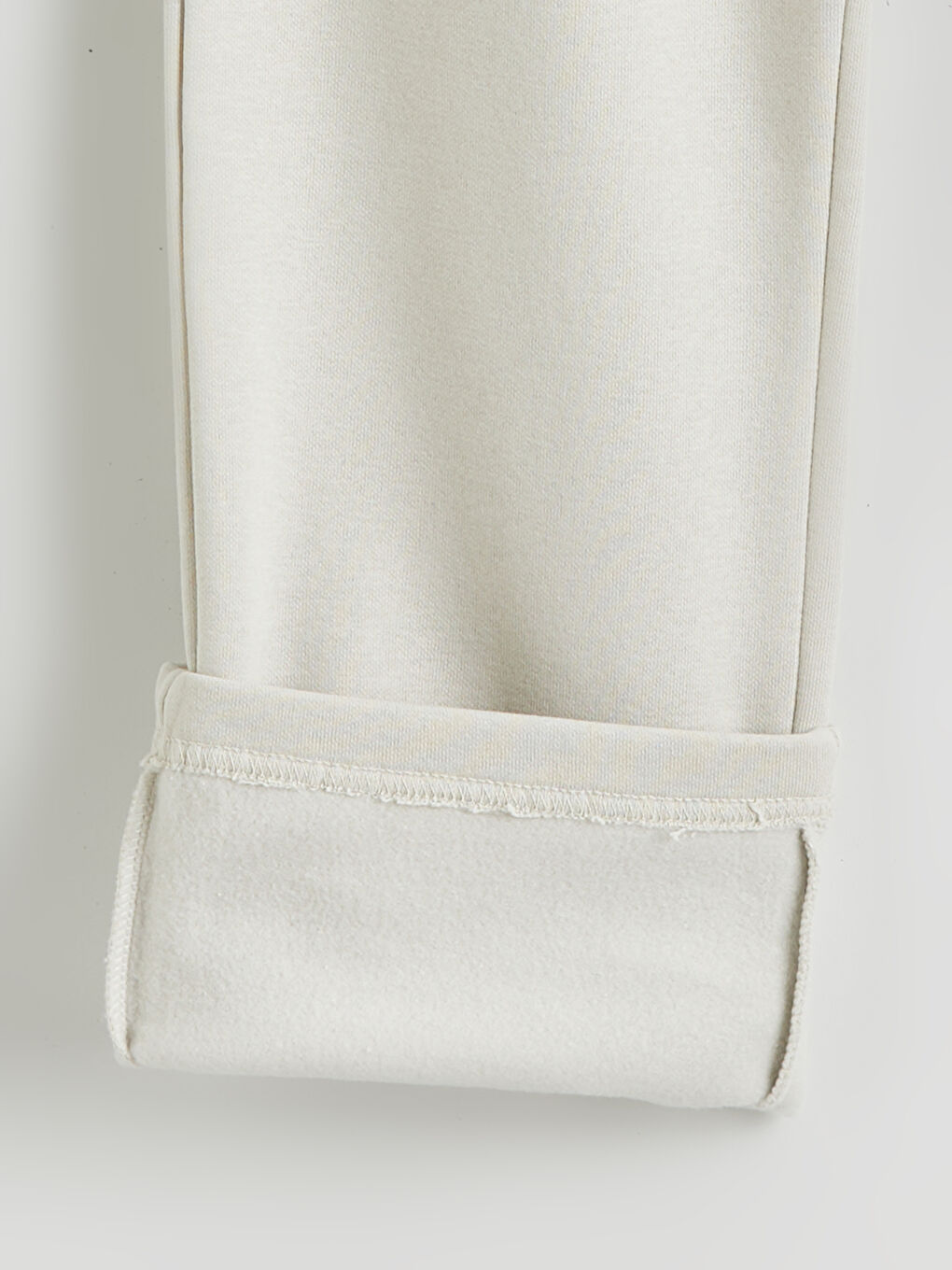 Bej Standart Kalıp Erkek Kalın Eşofman Altı-1