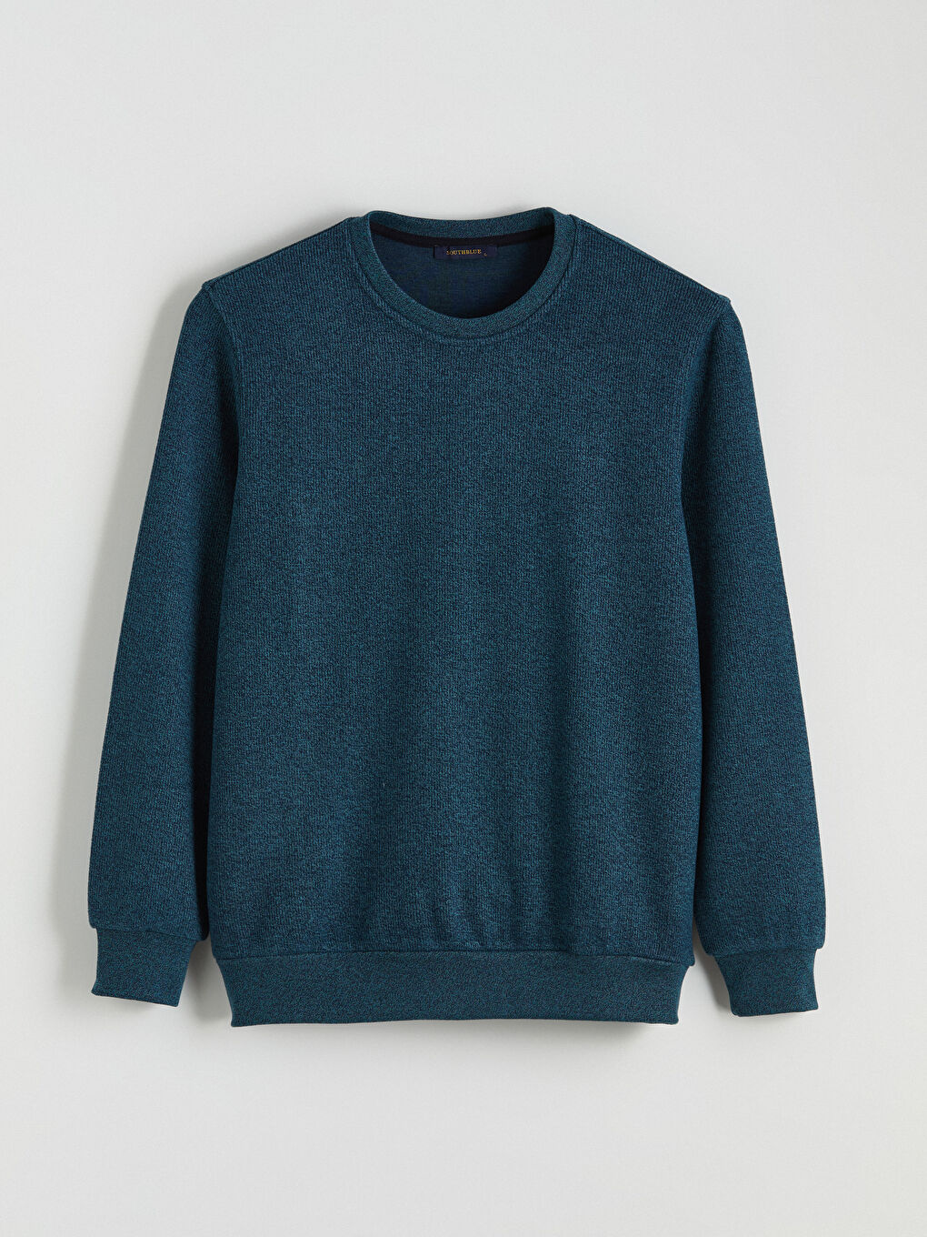 Petrol Bisiklet Yaka Erkek Sweatshirt