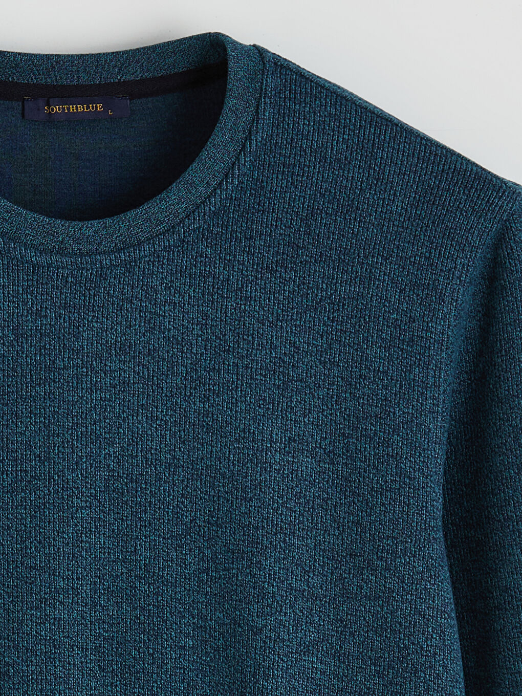 Petrol Bisiklet Yaka Erkek Sweatshirt-1