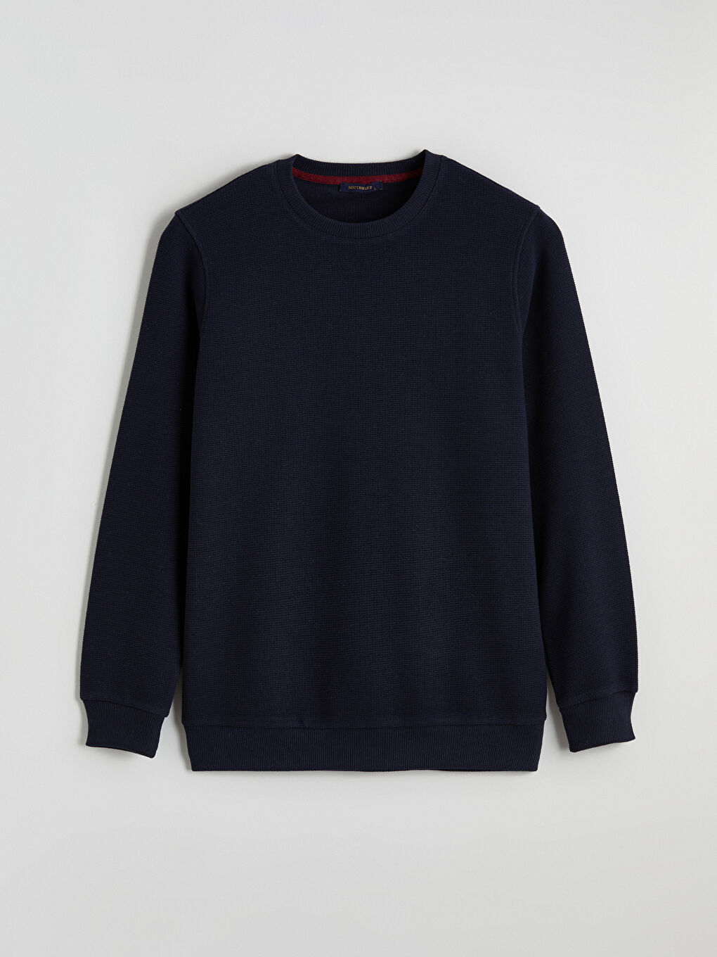 Lacivert Bisiklet Yaka Erkek Sweatshirt-4